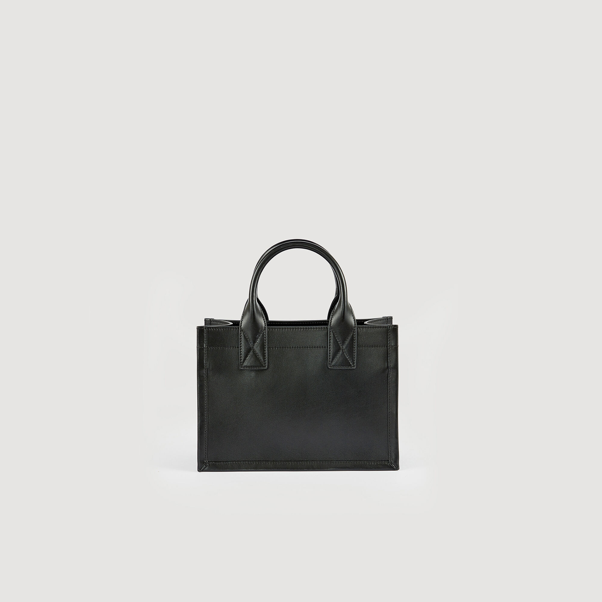 Cabas top cuir noir