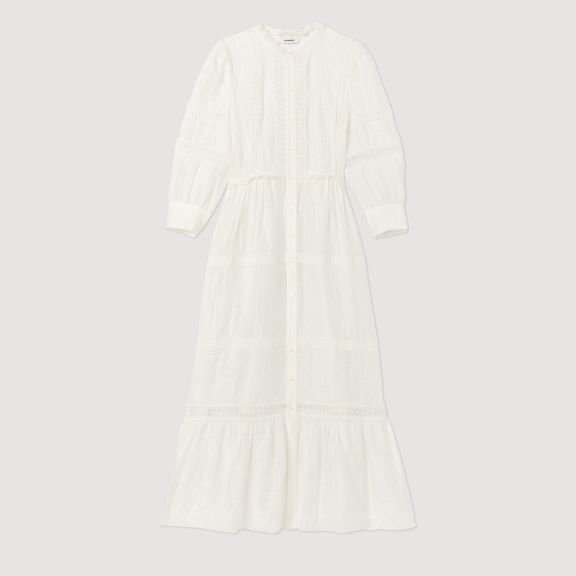 Robe longue ecru dentelle store
