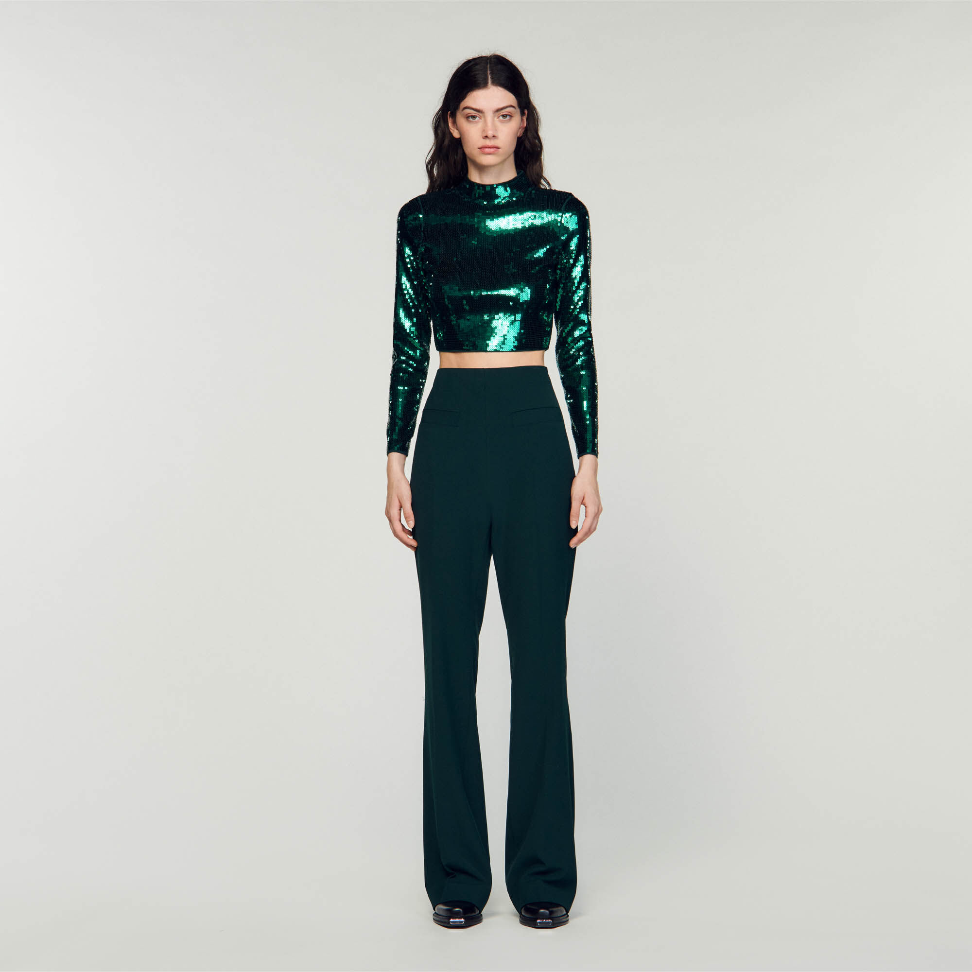 Pantalon évasé clearance en bas femme