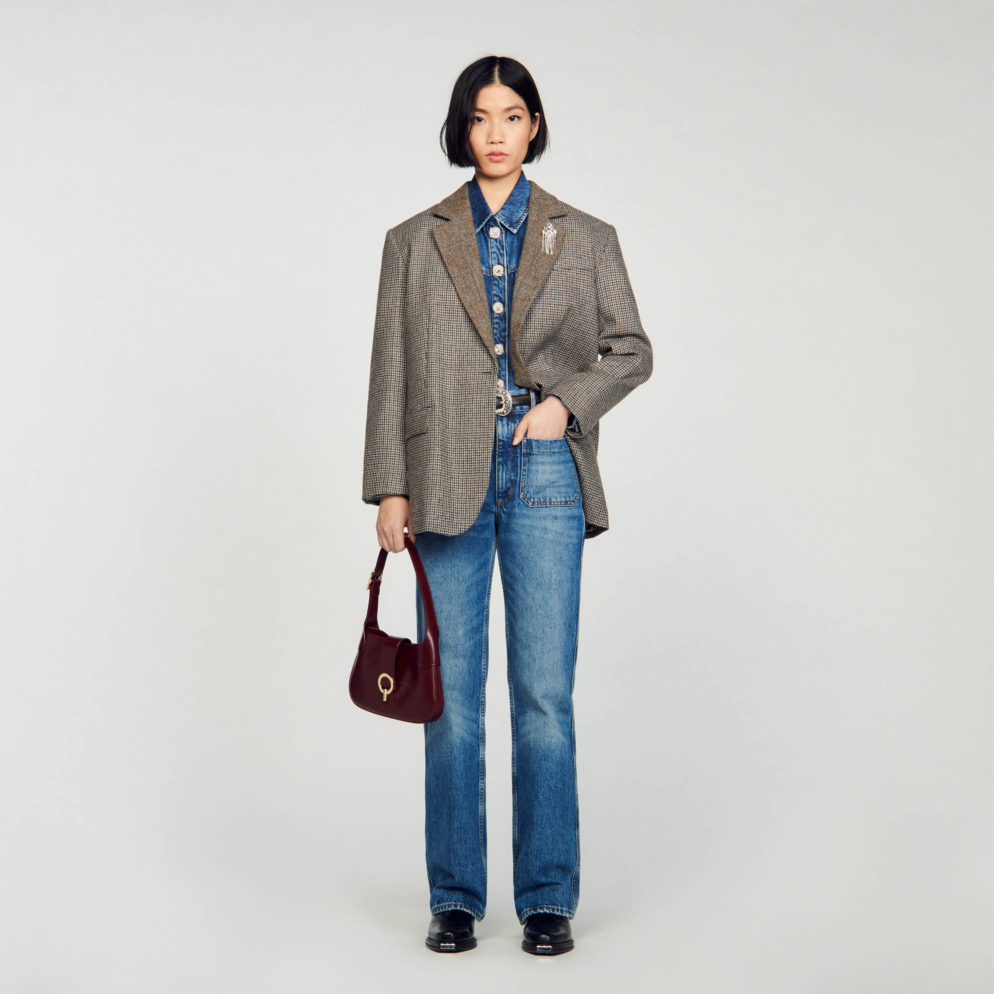 Tailleur jean femme top