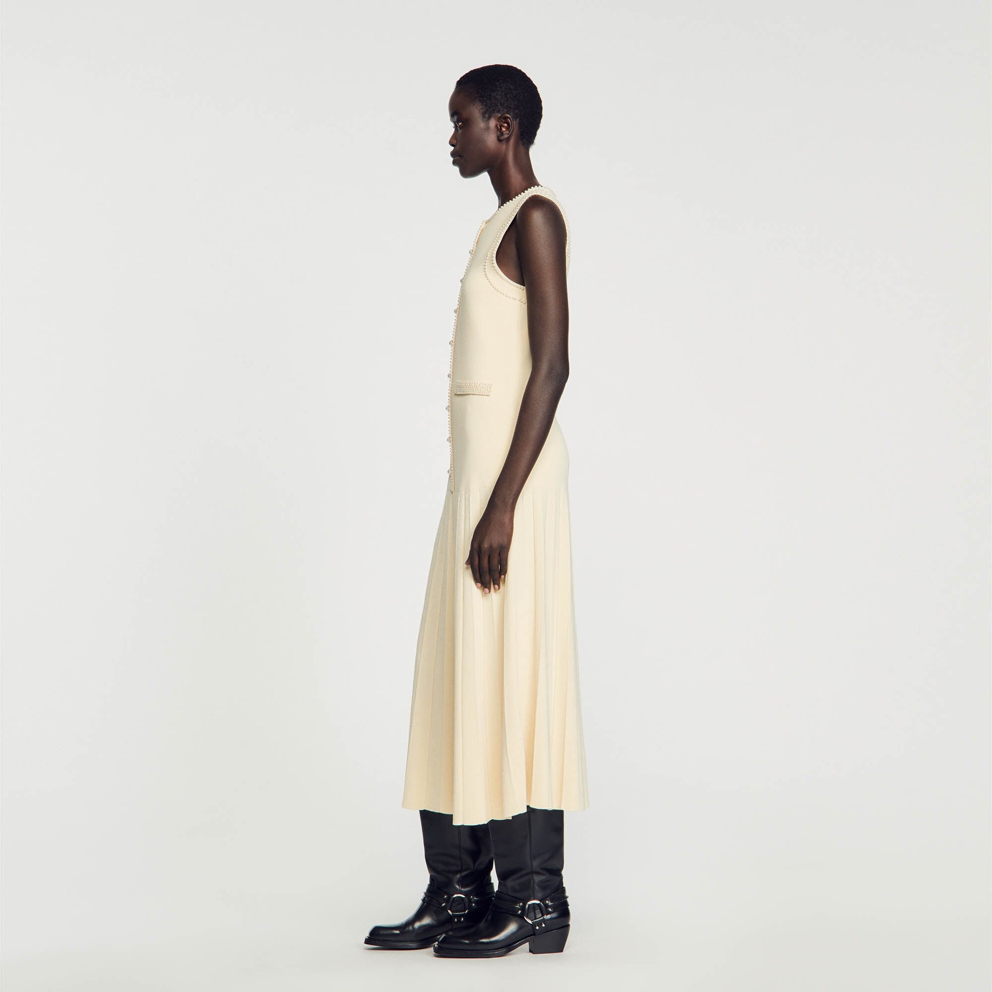 Robe midi en maille SFPRO03404 Robe en maille Sandro Paris