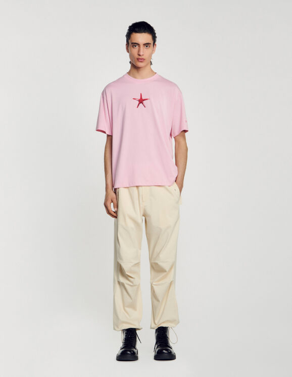 Tee-shirt étoile de mer Rose Homme