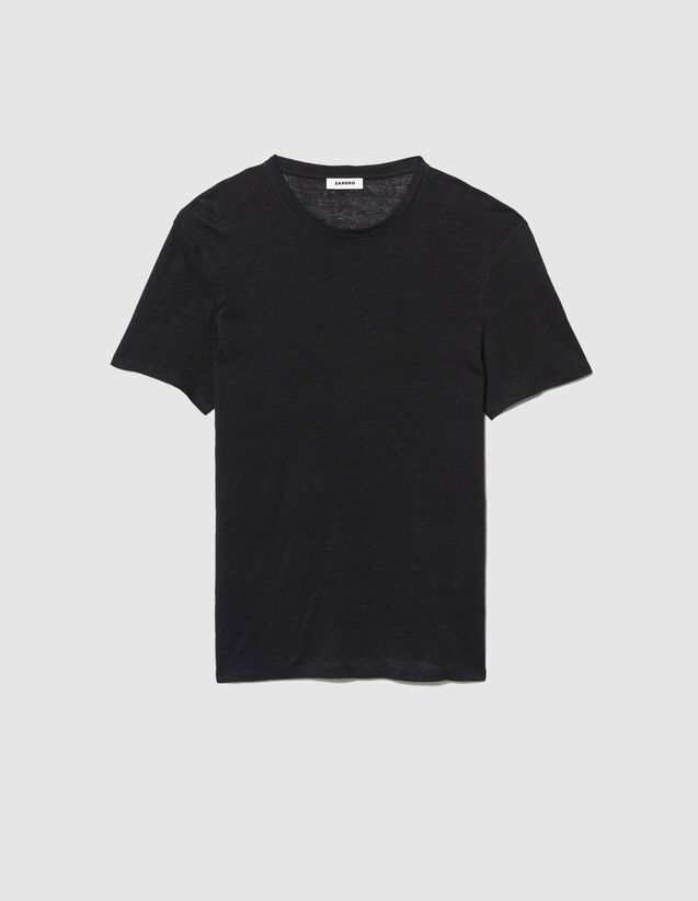 Sandro T-shirt en lin certifié Select a size and. 2