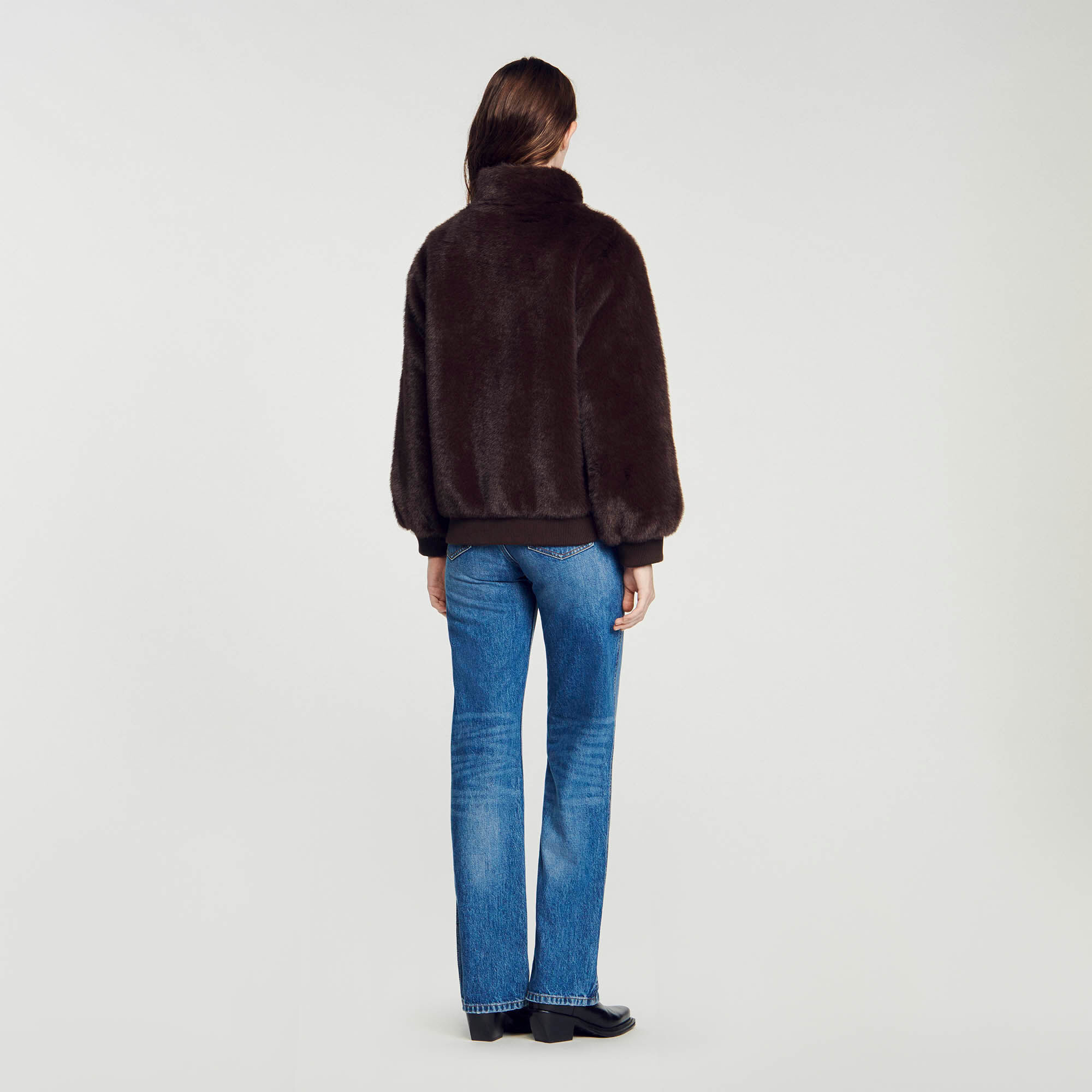 Manteau shop fourrure sandro