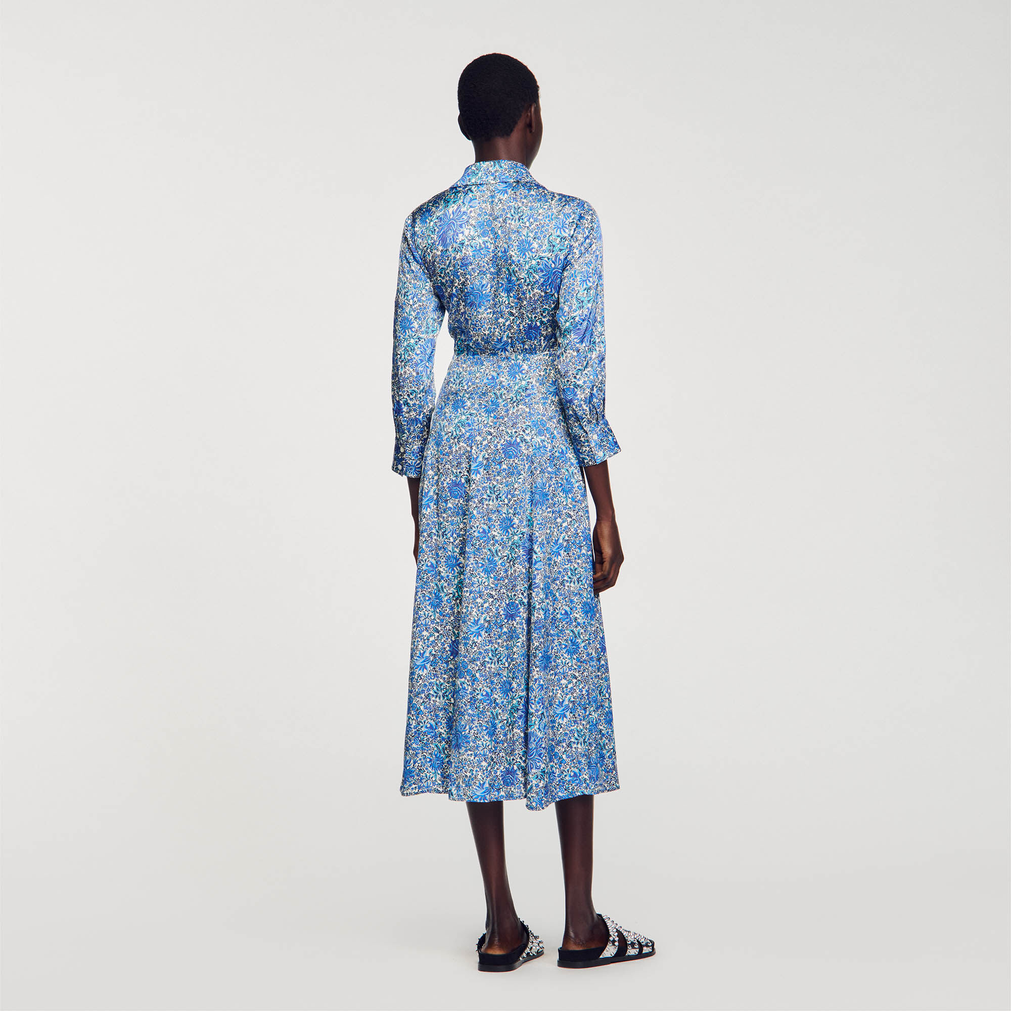 Chemise bleu sandro femme clearance
