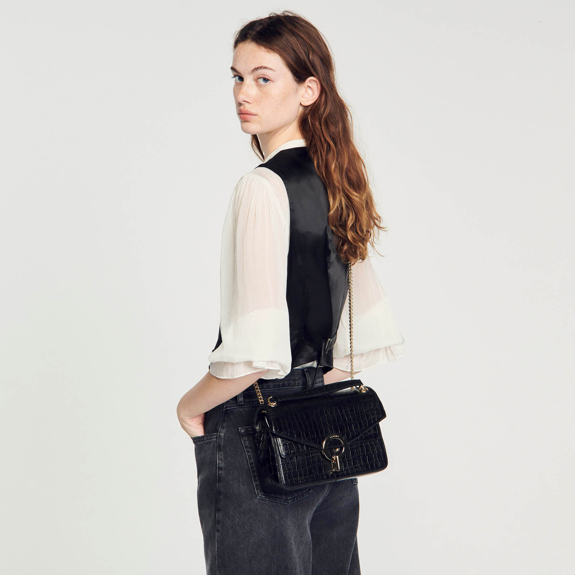Sac Yza en cuir d une tannerie certifi e SFASA00730 Noir Tous