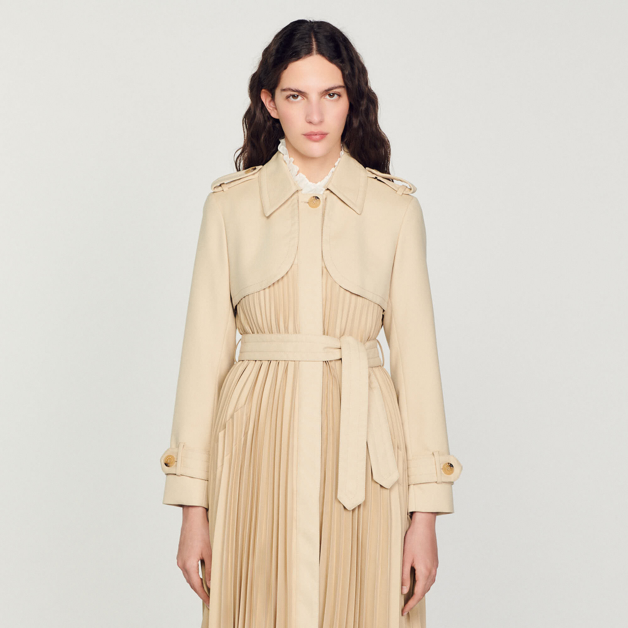 Manteau plissé femme sales