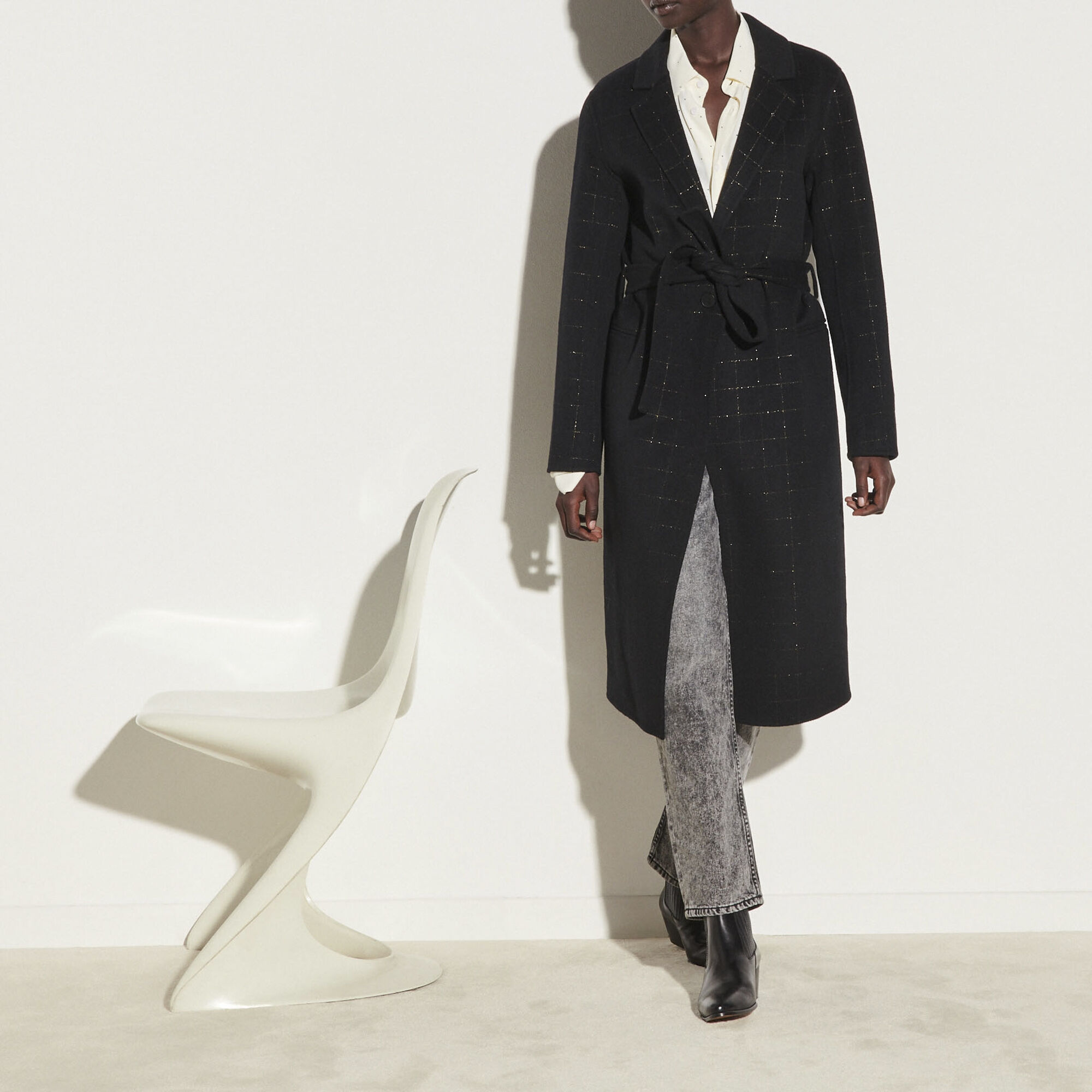 Sandro manteau noir clearance