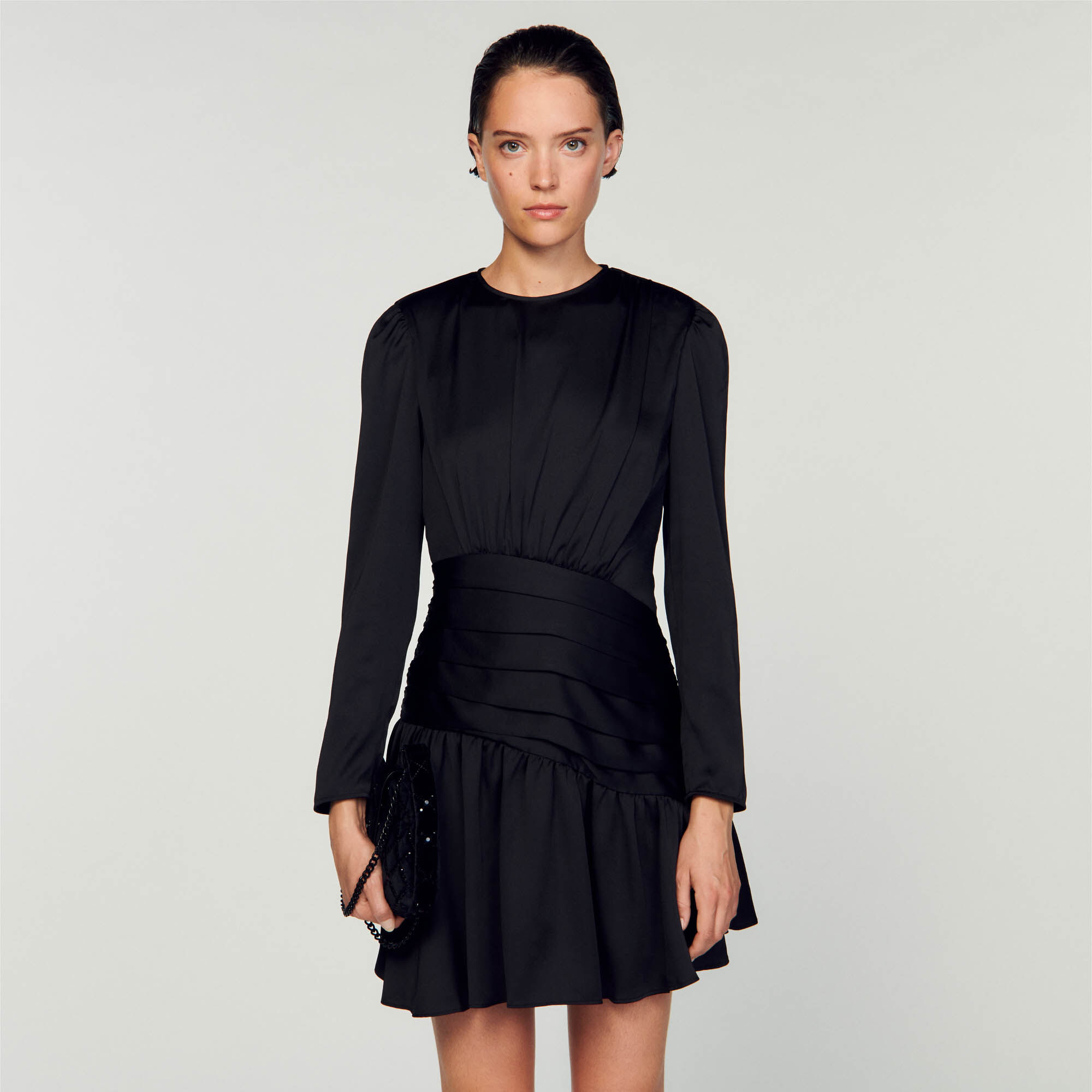 Sandro robe outlet noir