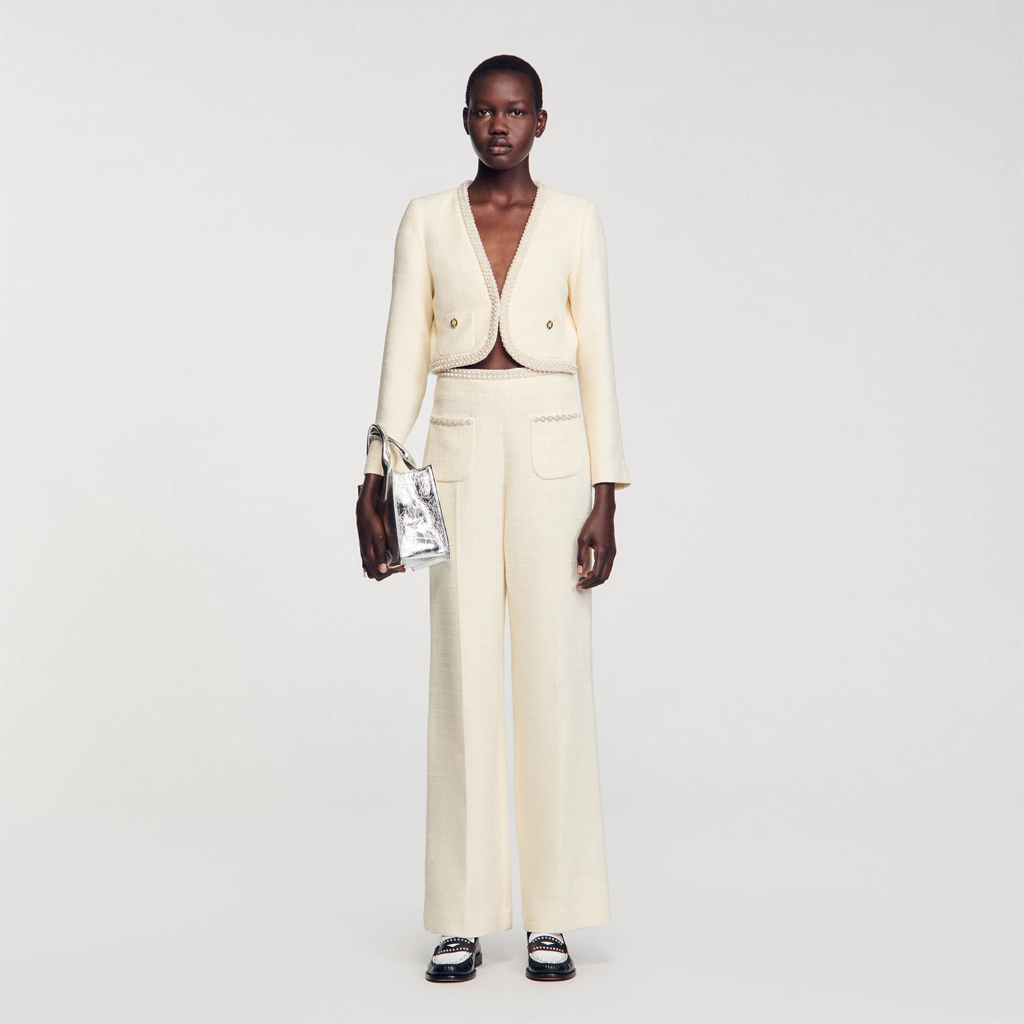 Pantalon ecru femme sale