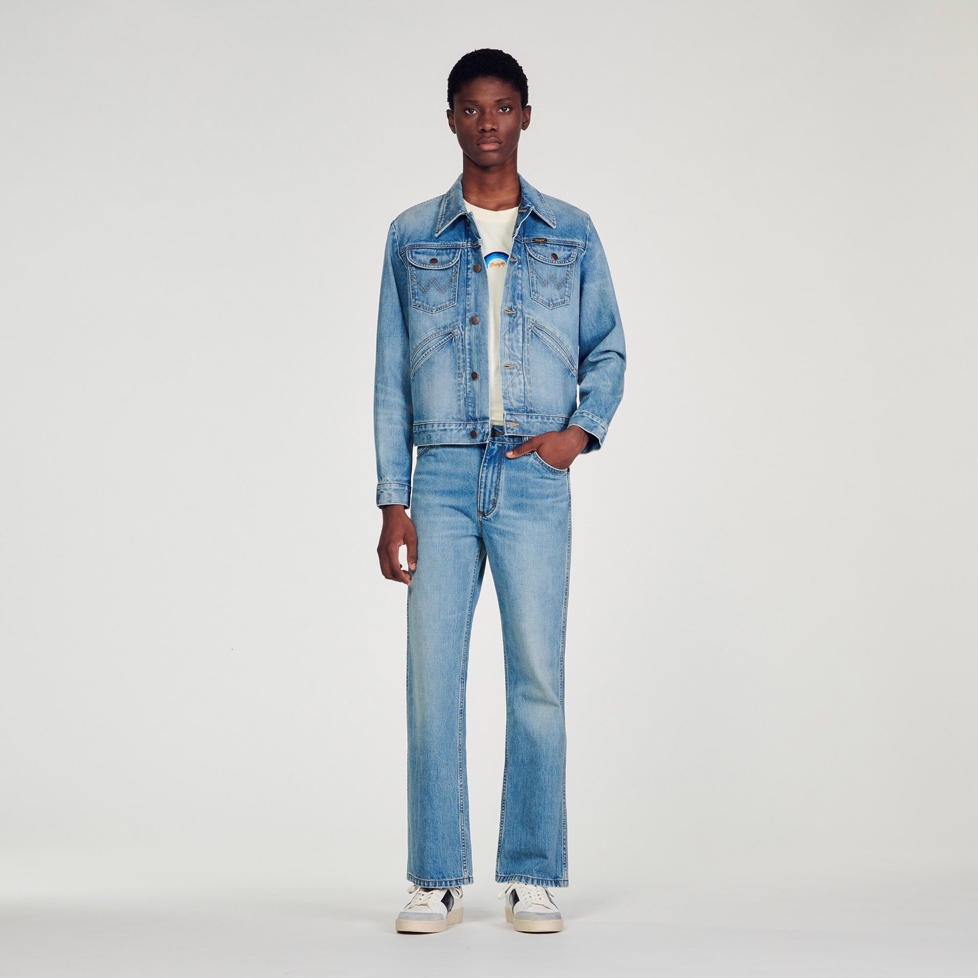 Veste jean sandro homme online