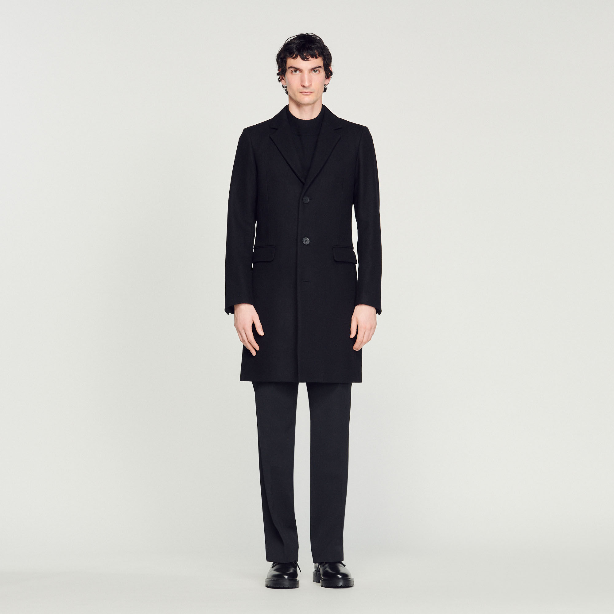 Manteau noire homme outlet