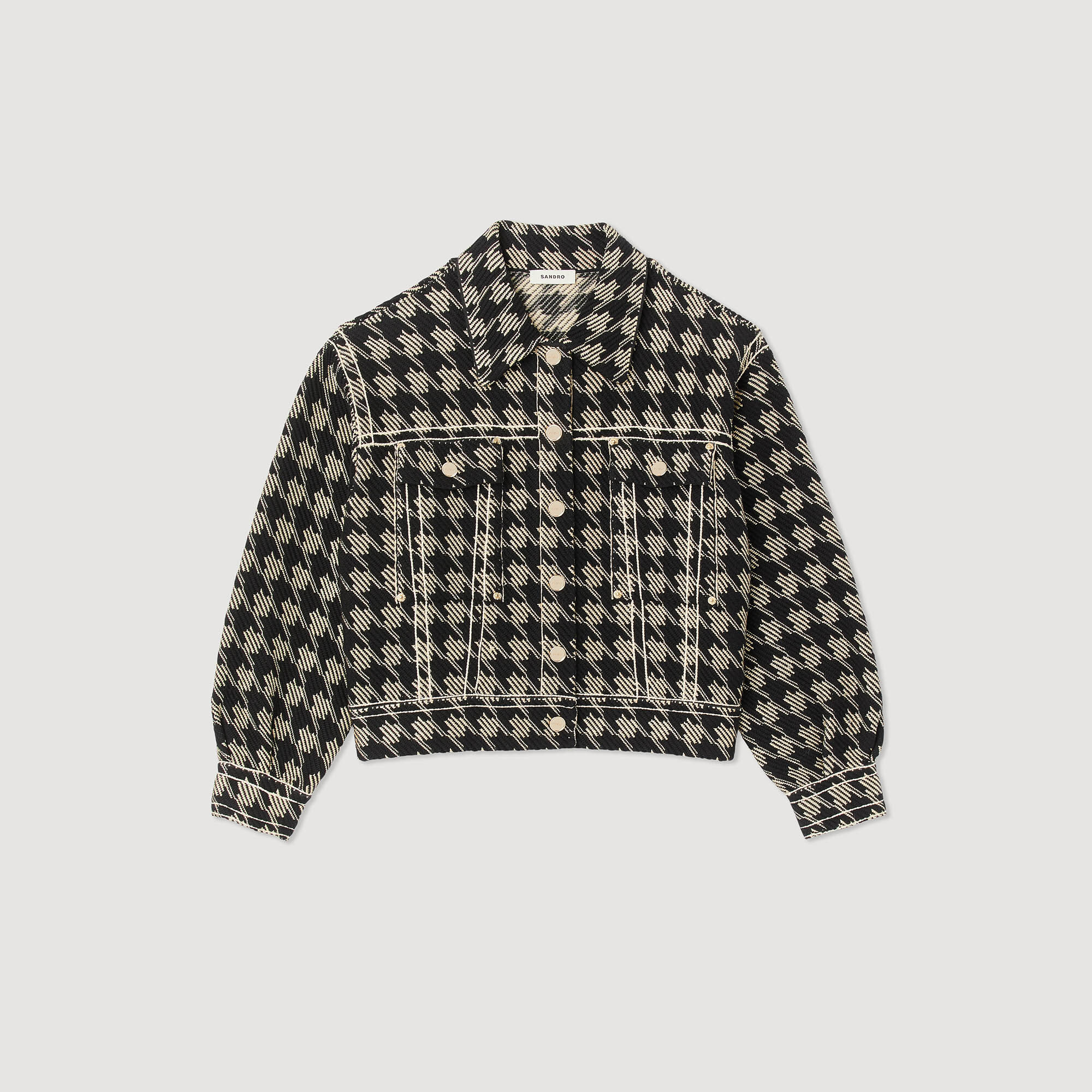Veste sandro pied de poule outlet