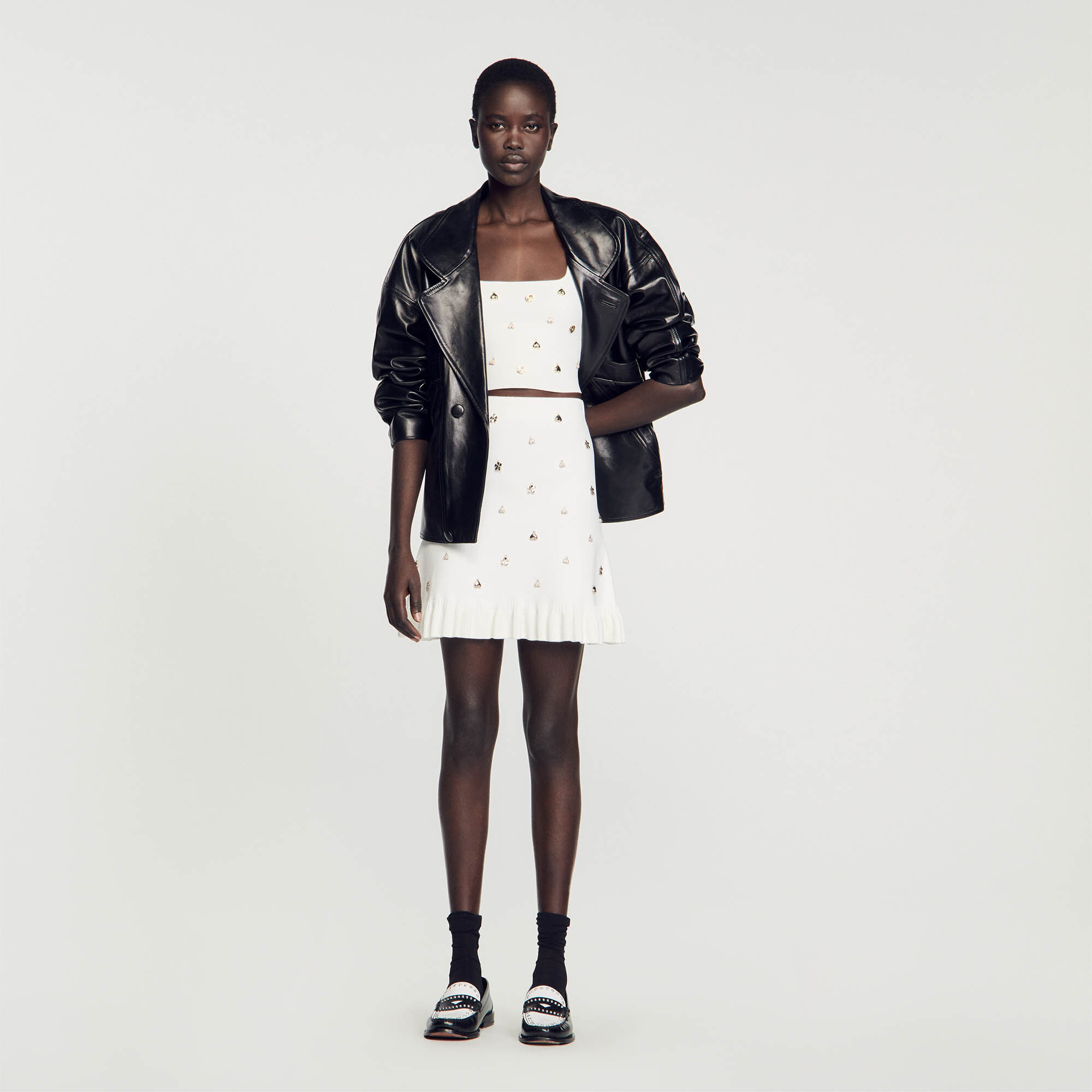 Veste shop cuir sandro