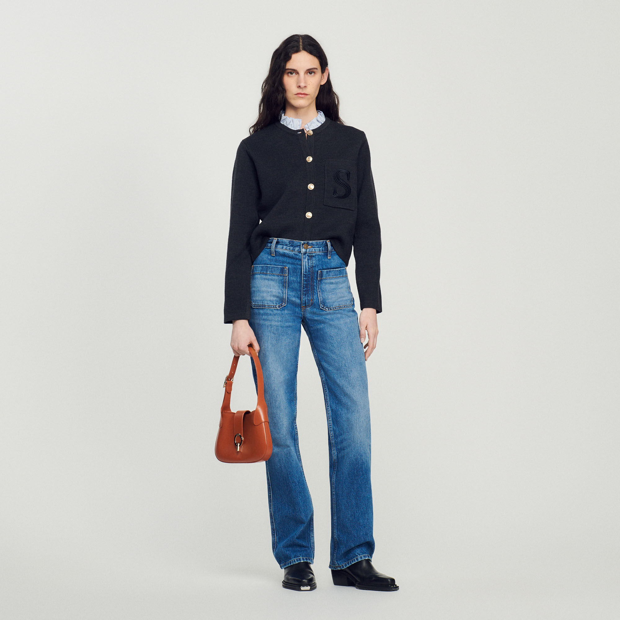 Pull sandro outlet bleu
