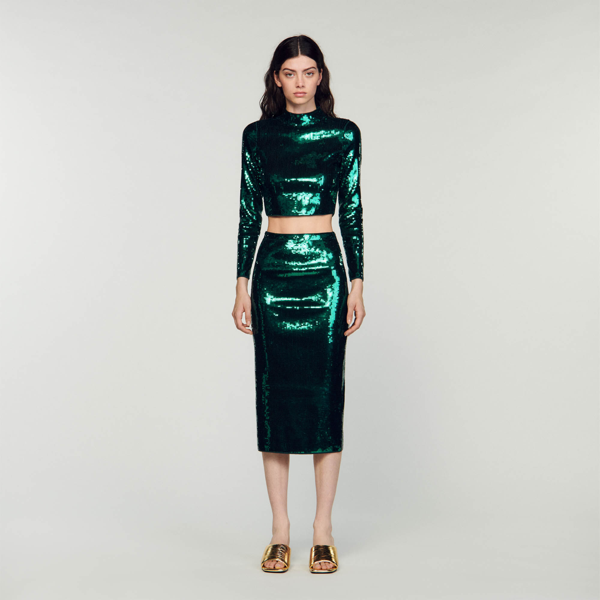Jupe midi sequins