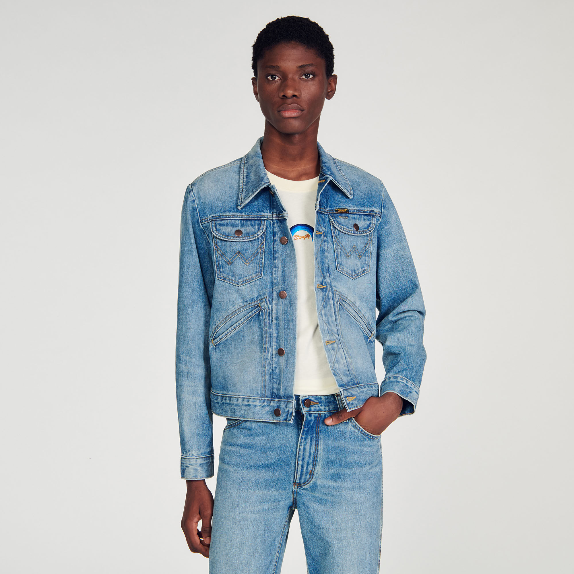 Veste jean sandro homme online