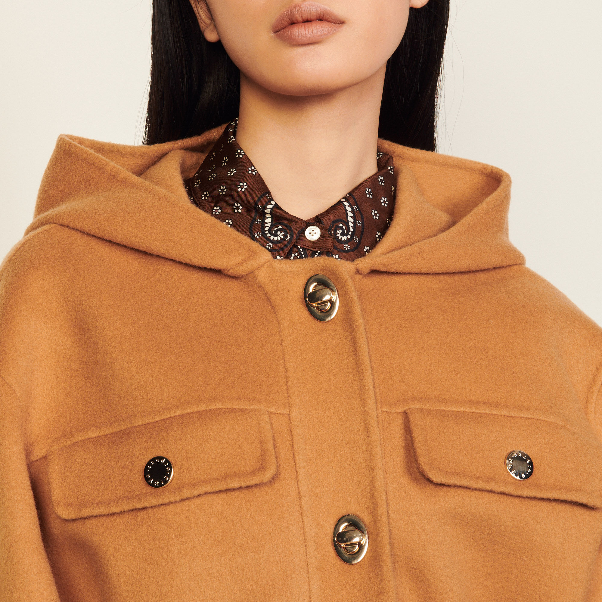 Manteau best sale camel sandro