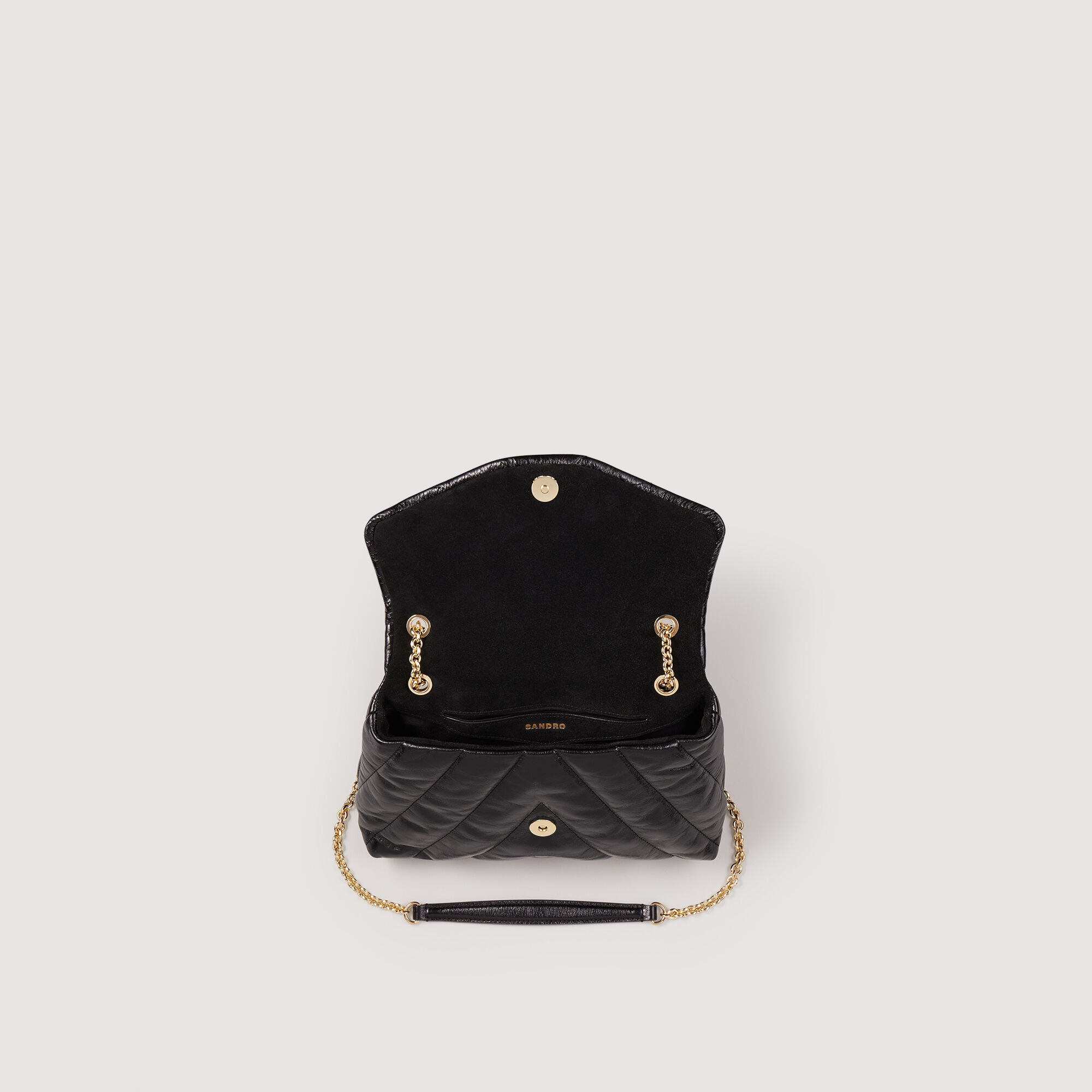 Sac Mila en cuir matelass SFASA01106 Noir Tous les Sacs
