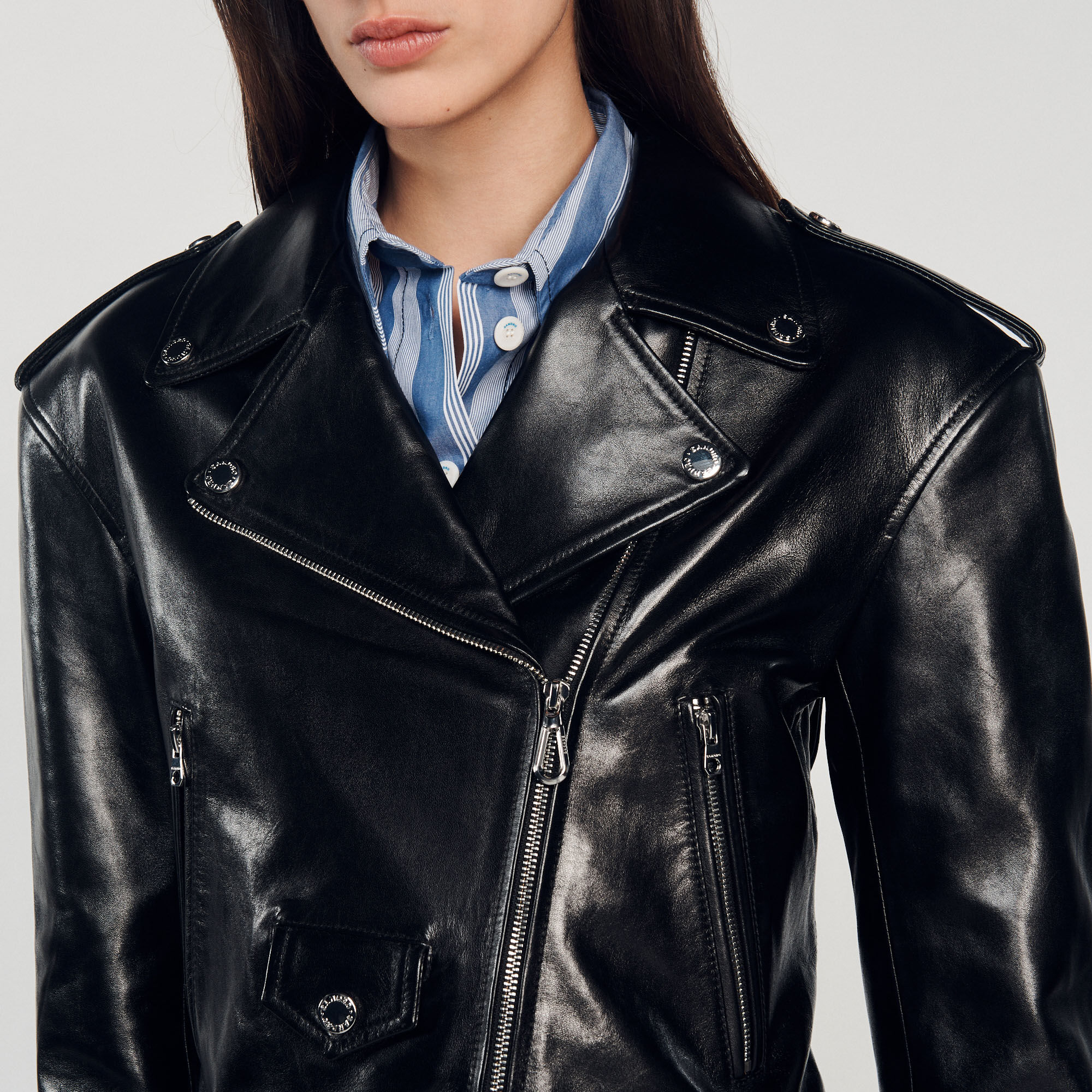 Sandro blouson best sale cuir femme