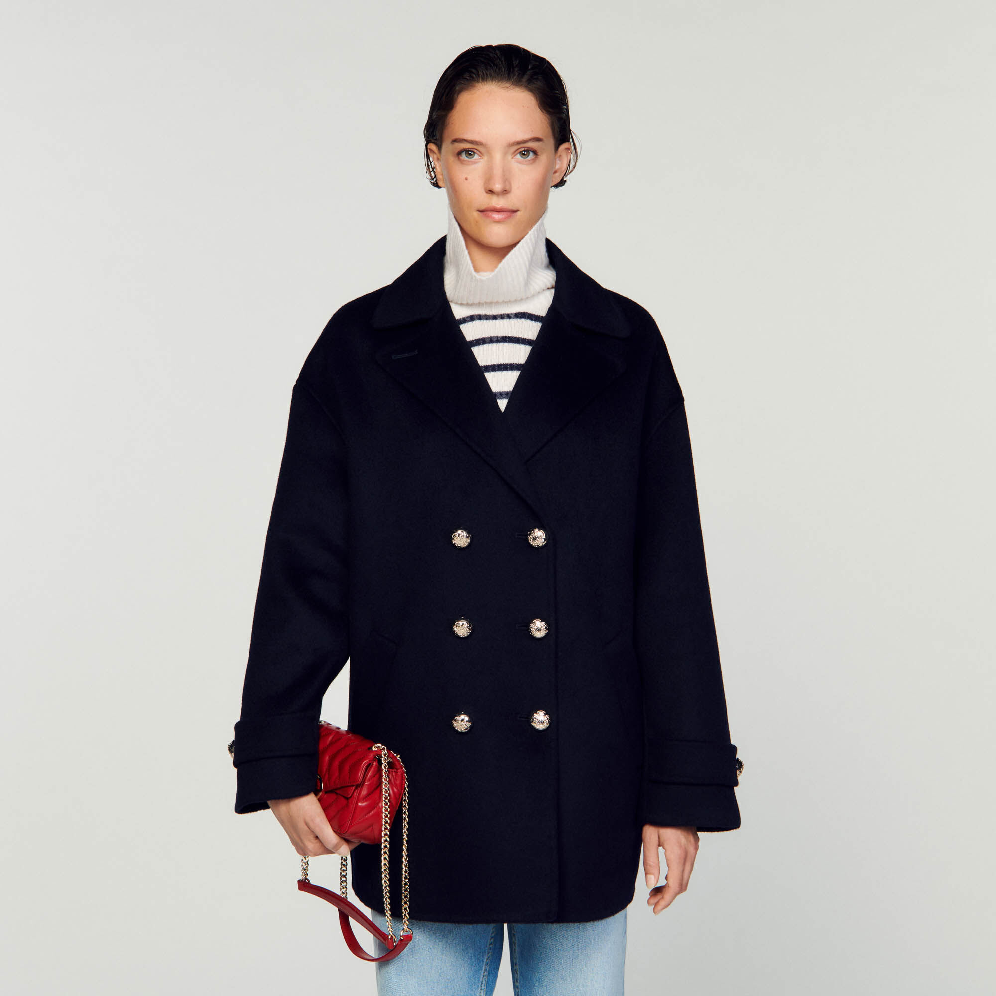 Manteau caban hotsell femme noir