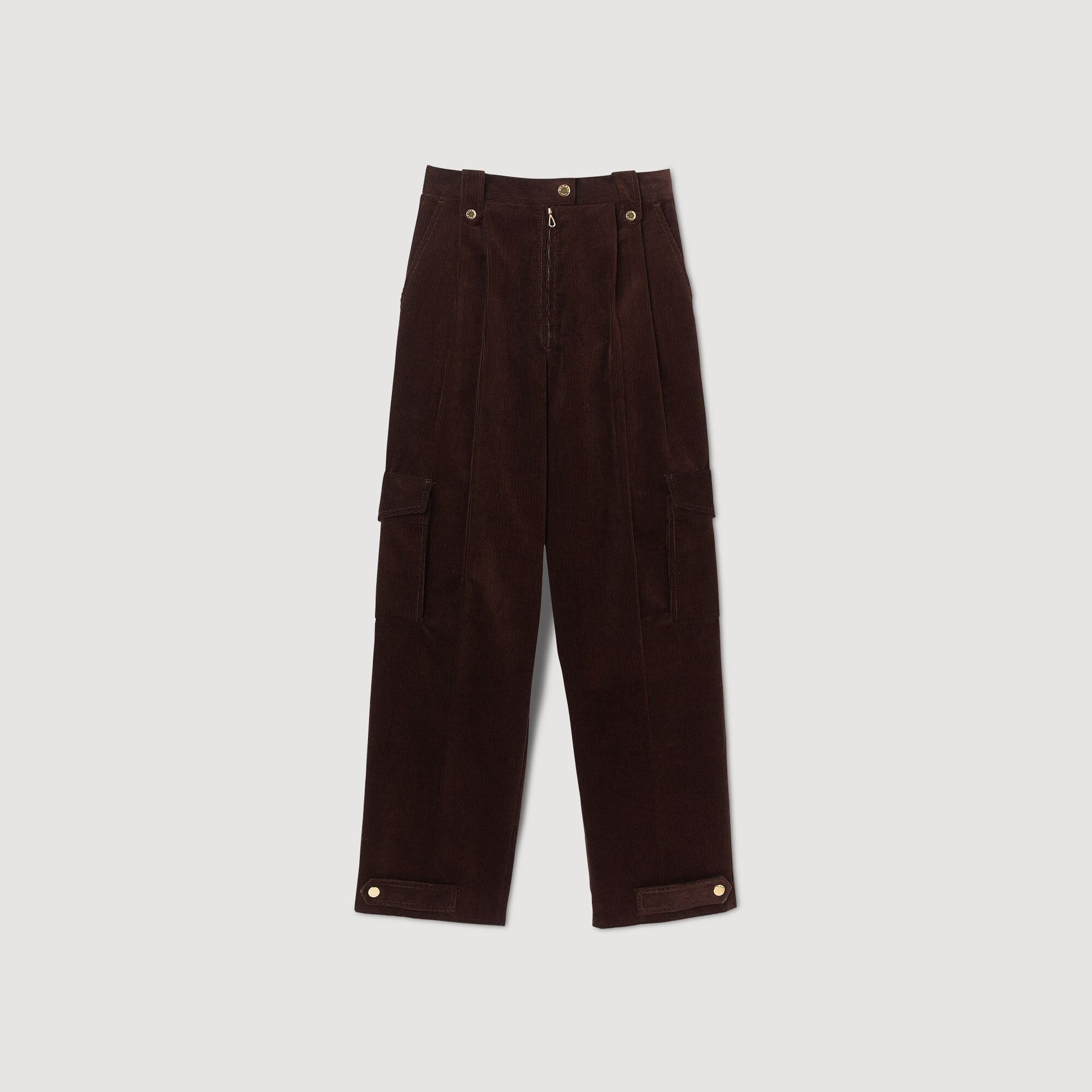 Pantalon cargo velours femme sales
