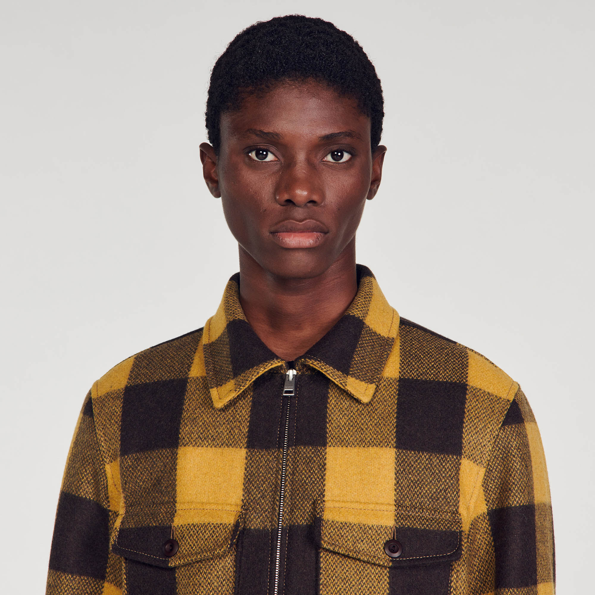 Manteau discount sandro carreaux