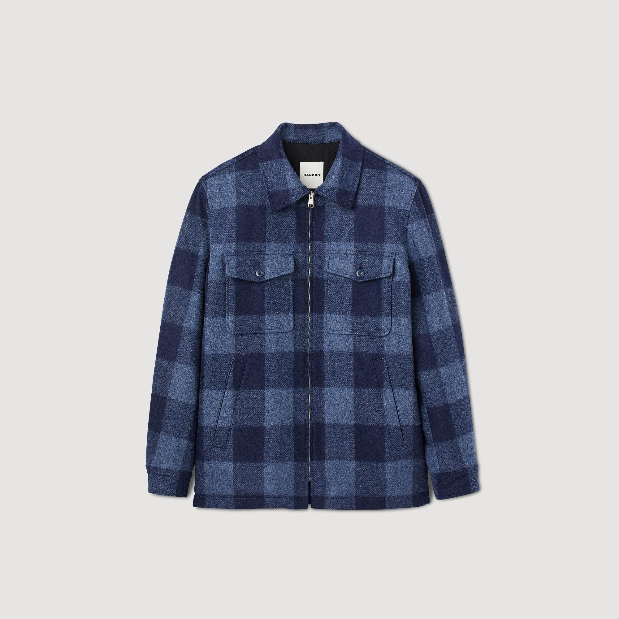 Blouson carreaux SHPBL00874 Manteaux Blousons Sandro Paris