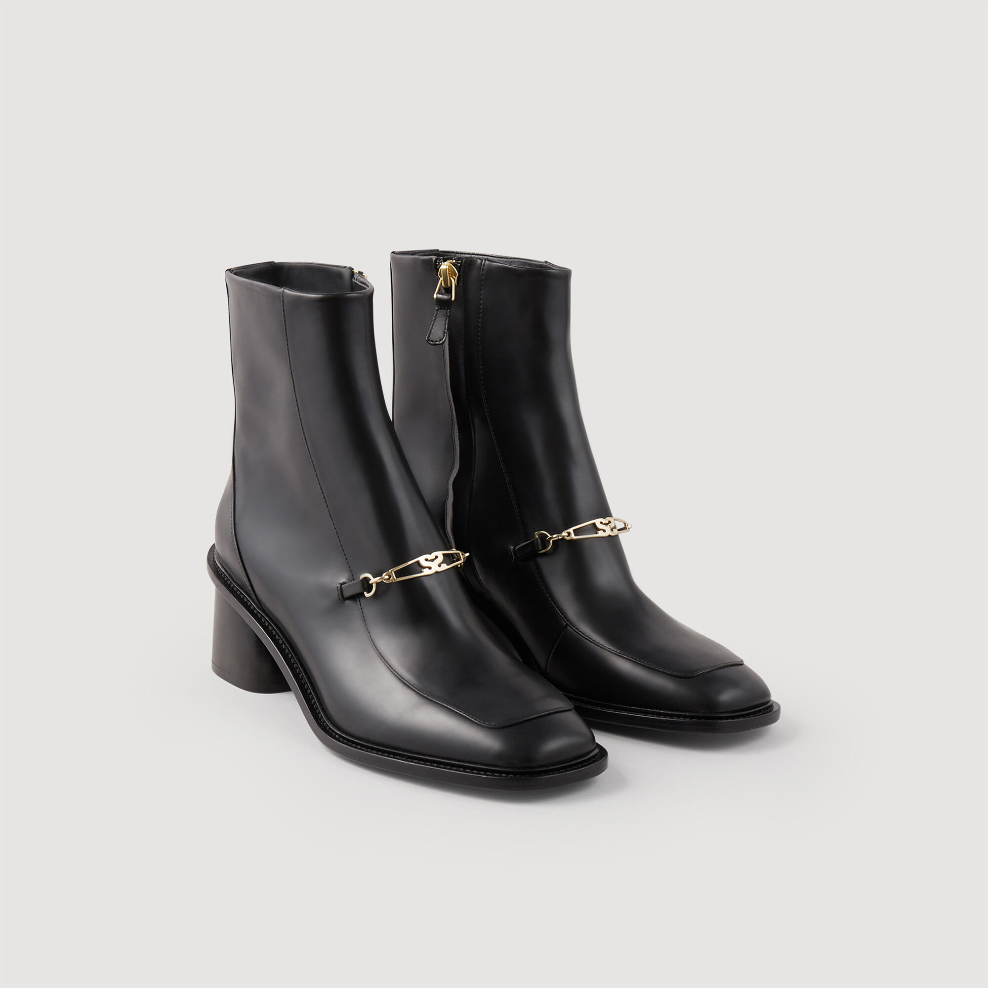 Bottines en cuir SFACH01024 Toutes les Chaussures Sandro Paris