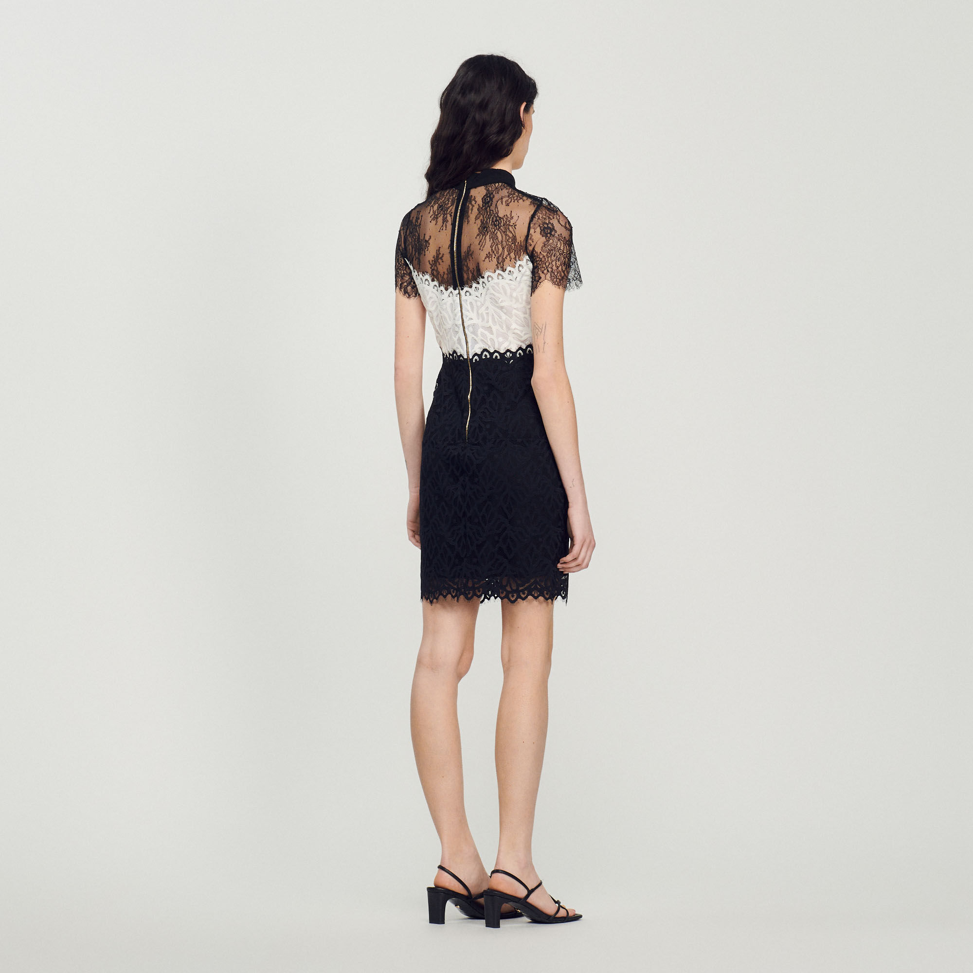 Robe sandro blanche dentelle on sale