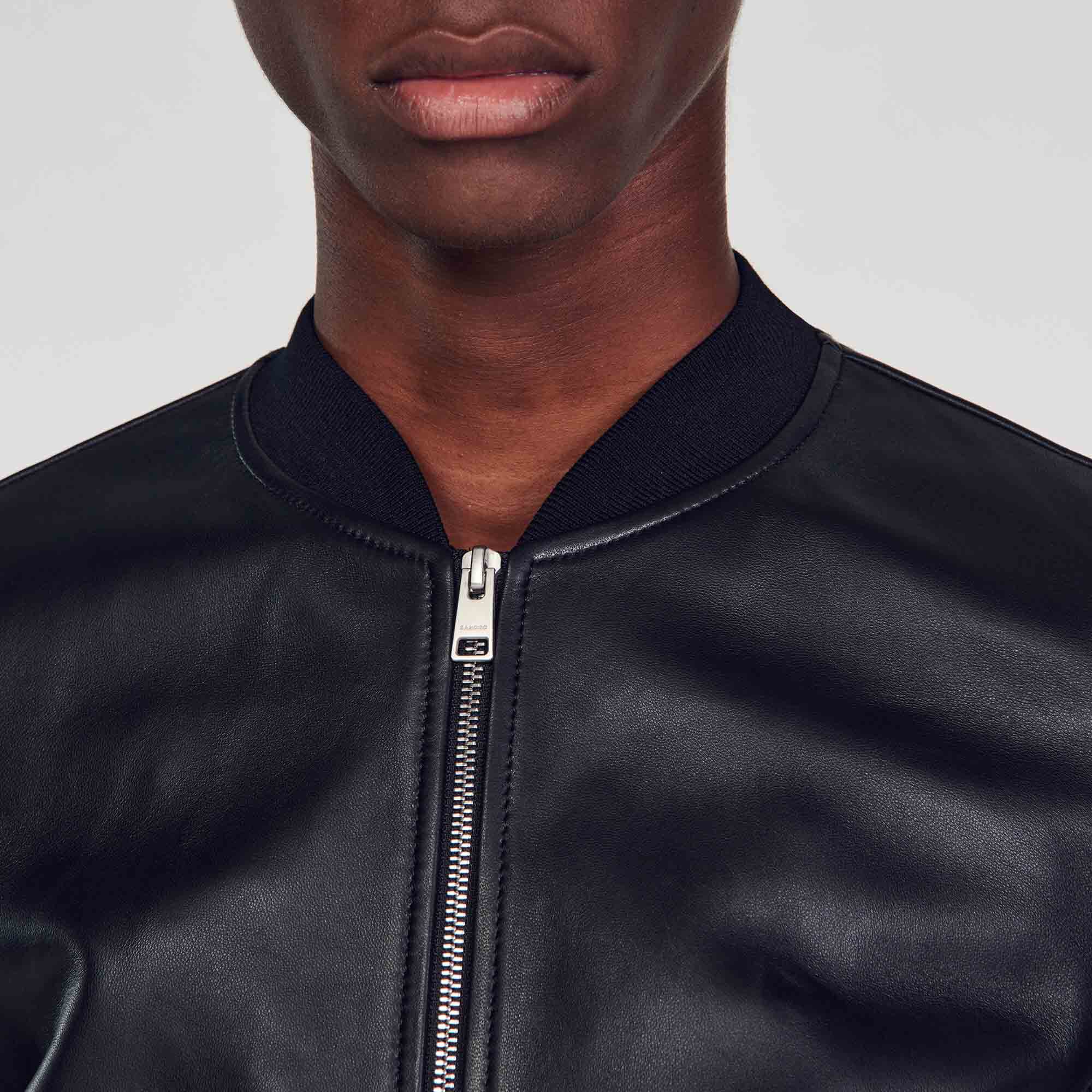 Blouson cuir hotsell sandro femme