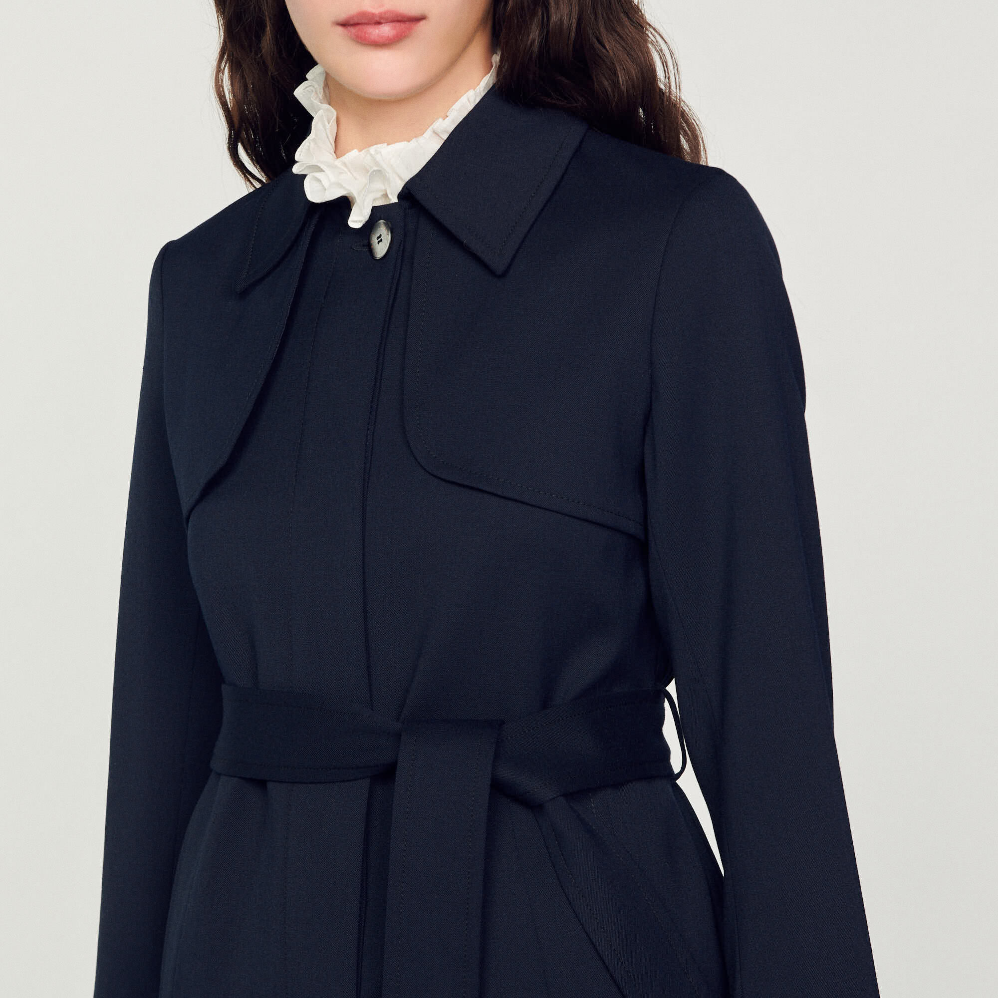 Manteau sandro 2025 femme bleu marine