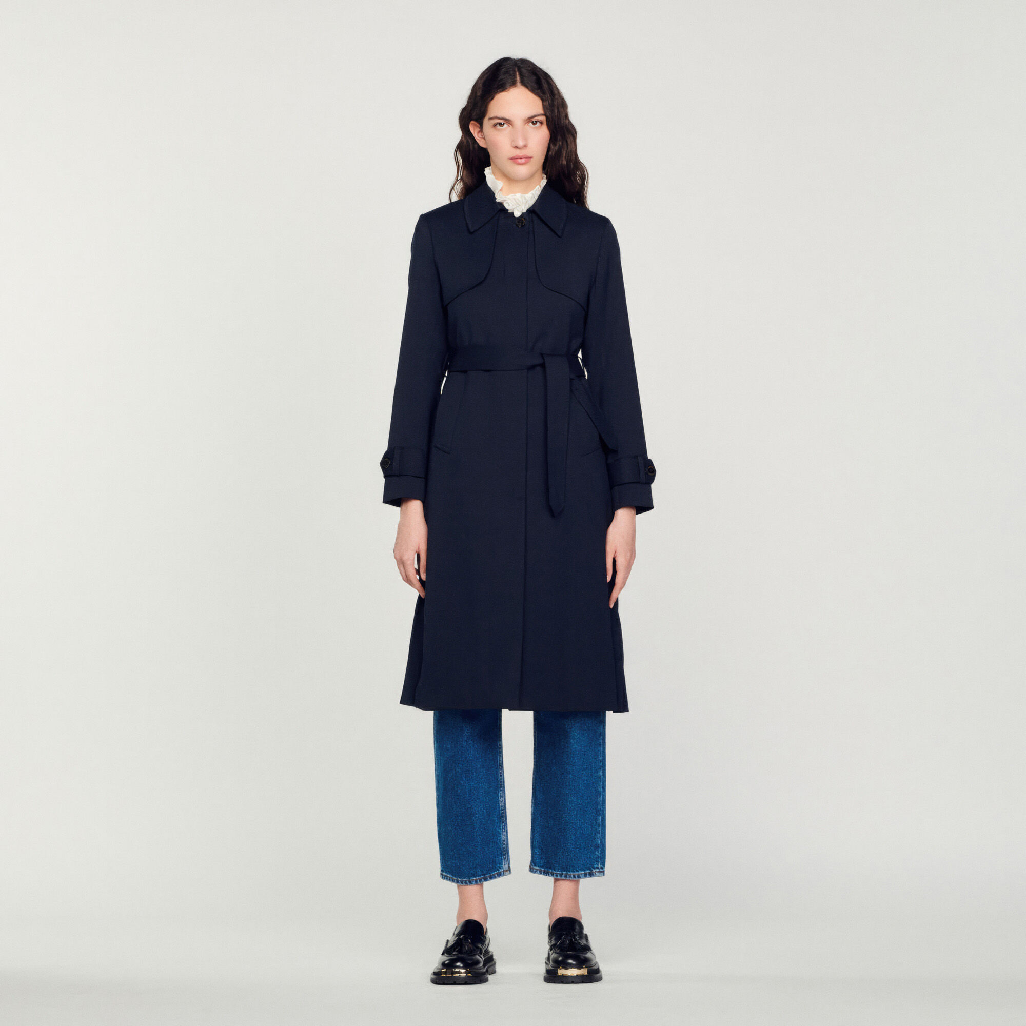 Trench best sale femme bleu