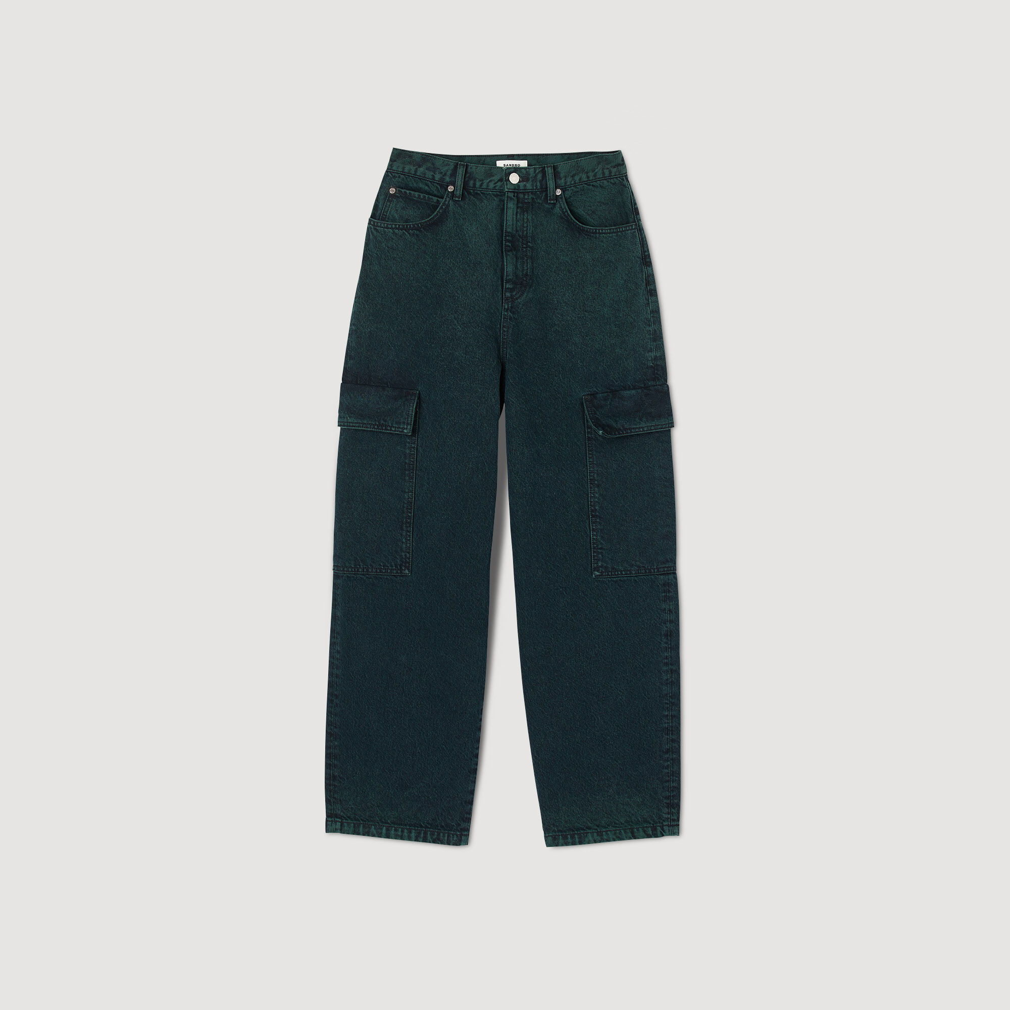 Jean Skinny Femme Sandro – Taille 34, Couleur Gris-bleu, Occasion Très Bon état
