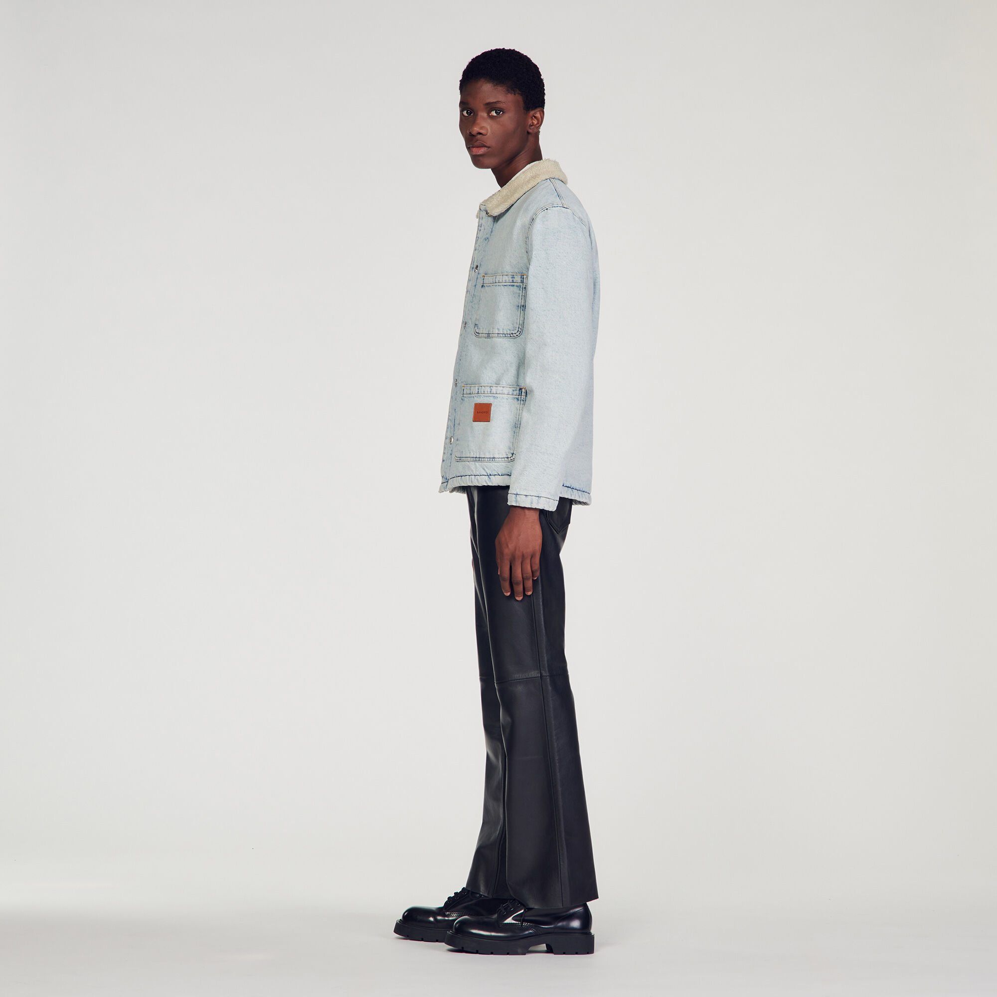 Veste jean sandro discount homme