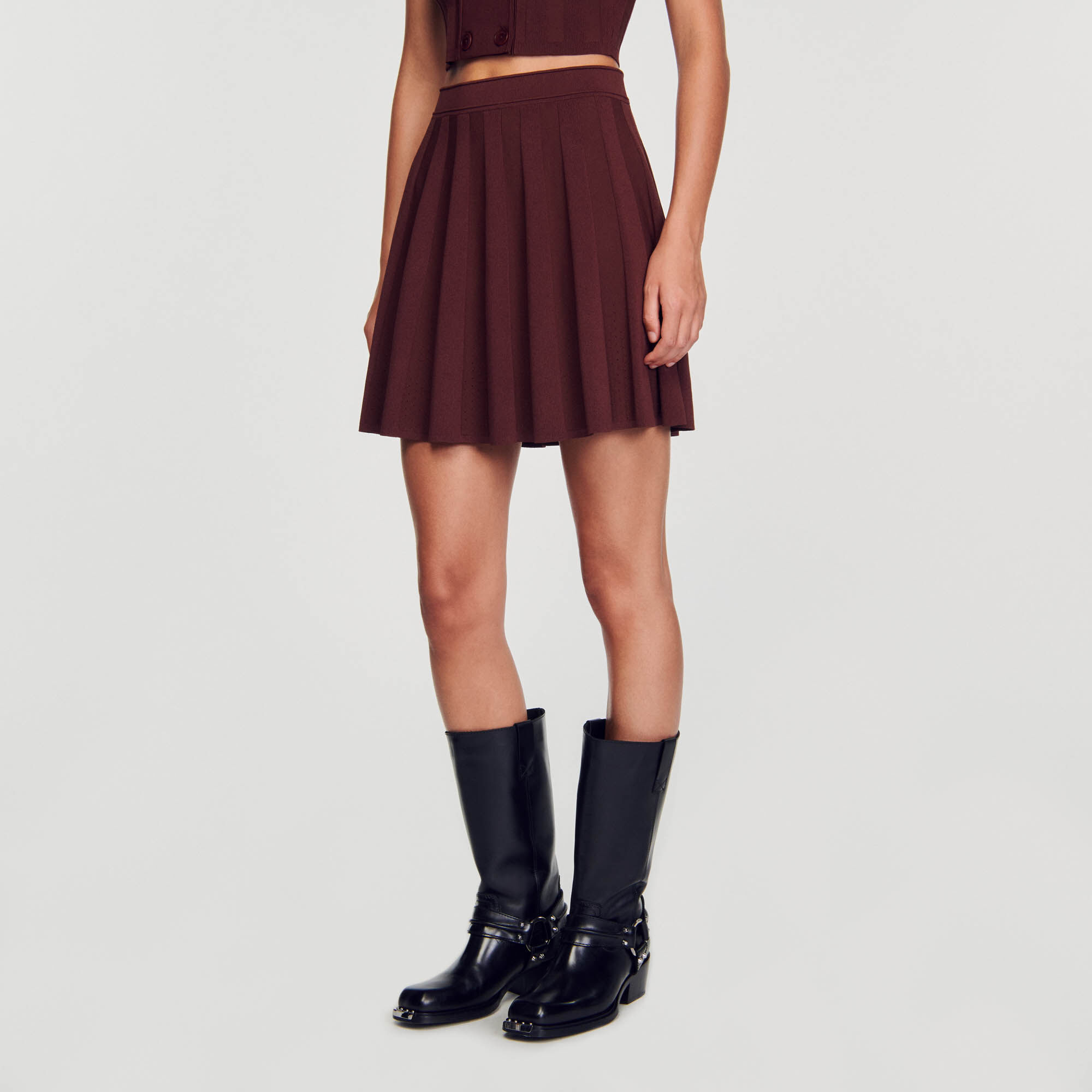 Jupe cuir sandro online
