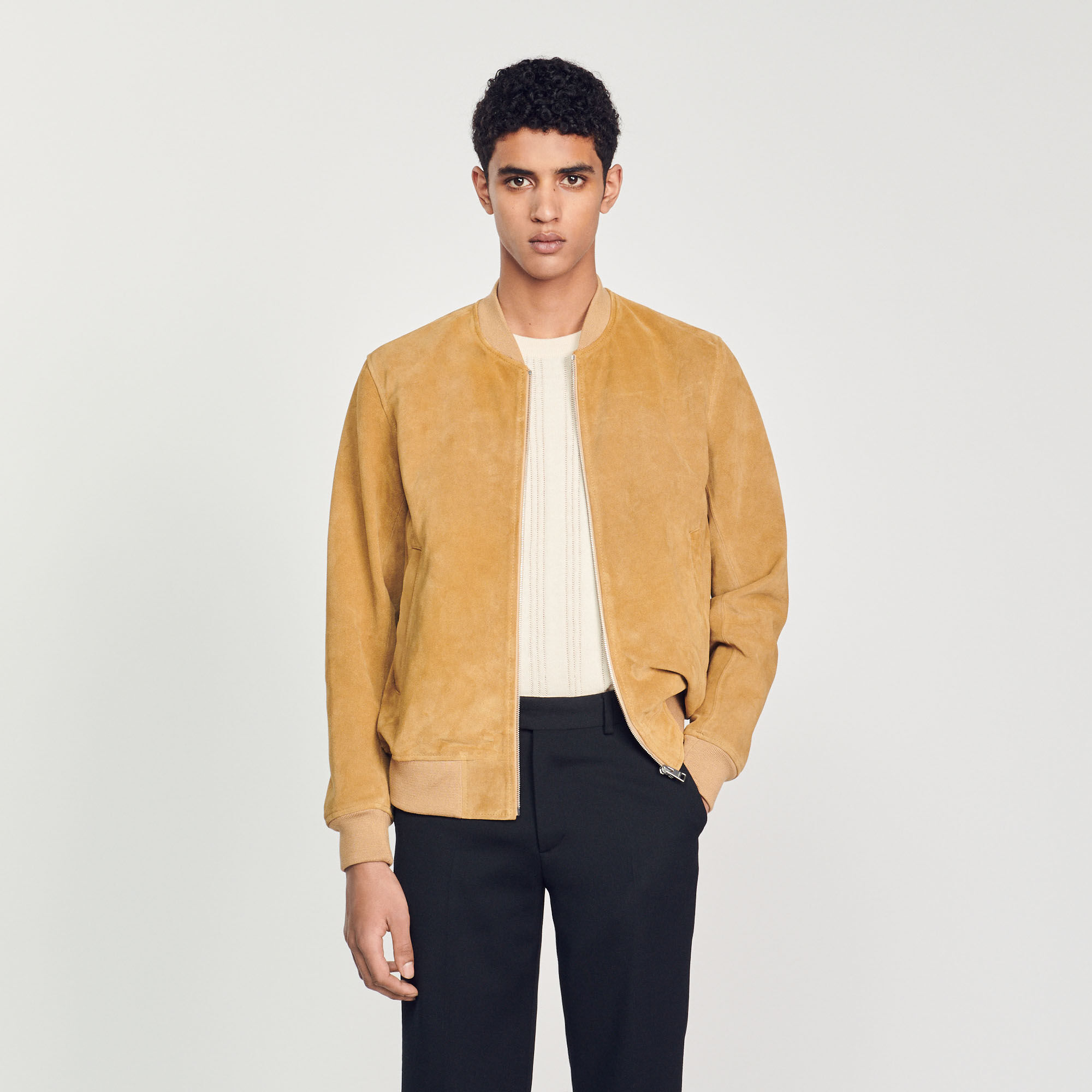 Manteau deals suede homme