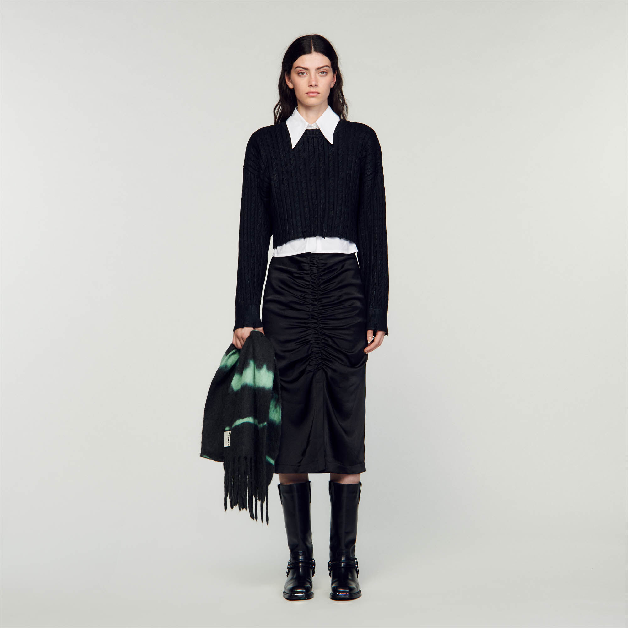 Pull court en maille SFPPU01976 Pulls Cardigans Sandro Paris