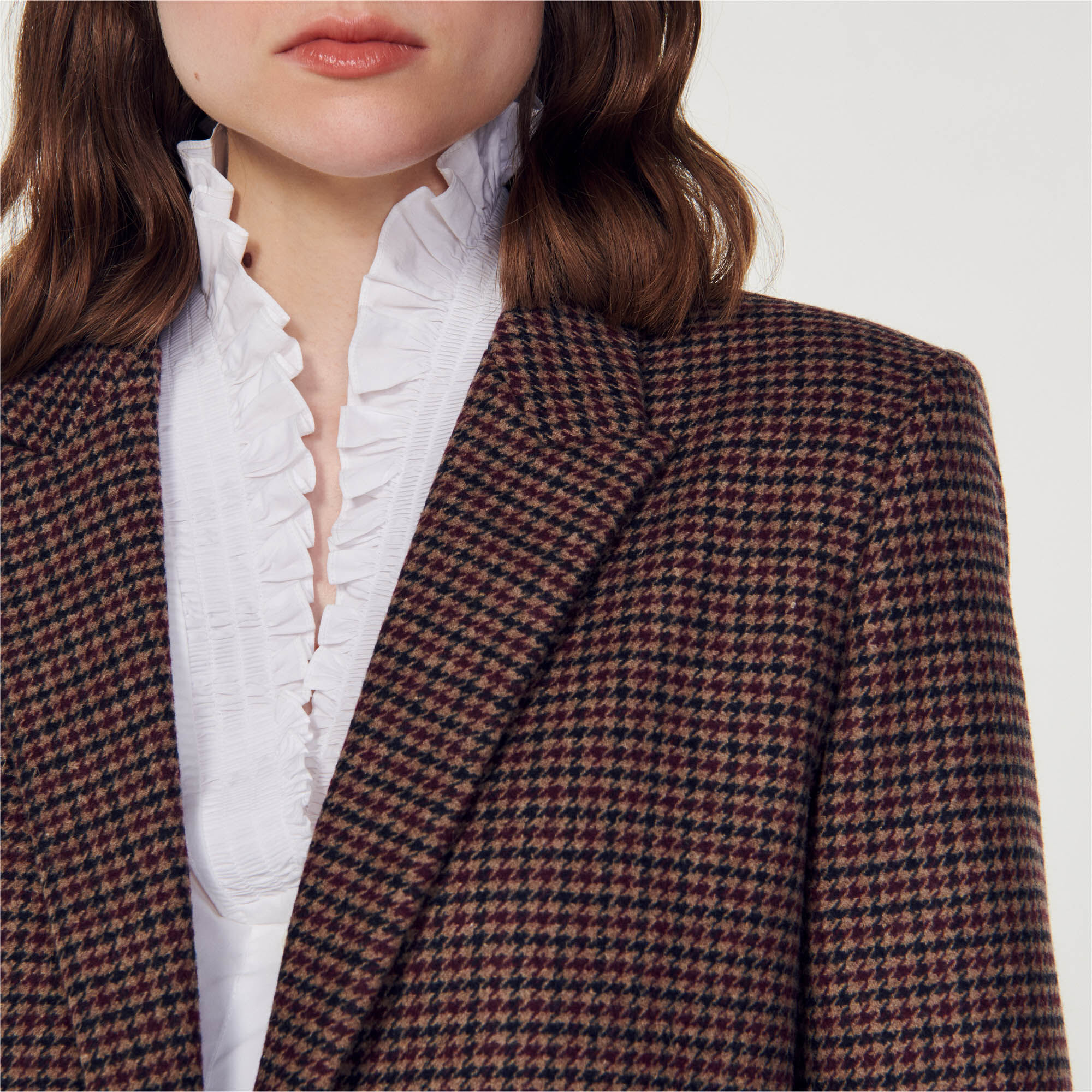 Veste pied de poule SFPVE00890 Blousons Vestes Sandro Paris