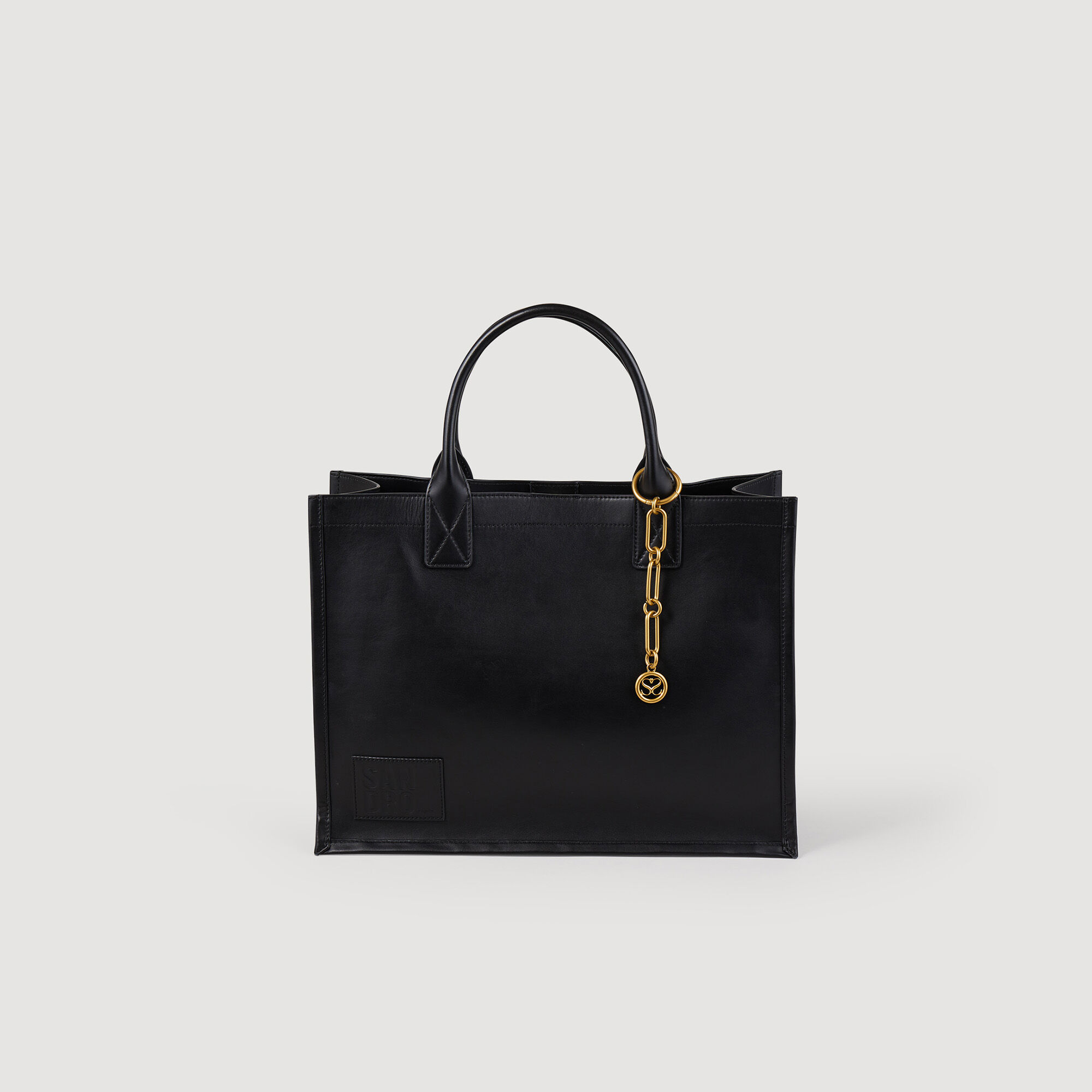 Sac noir sales cabas cuir