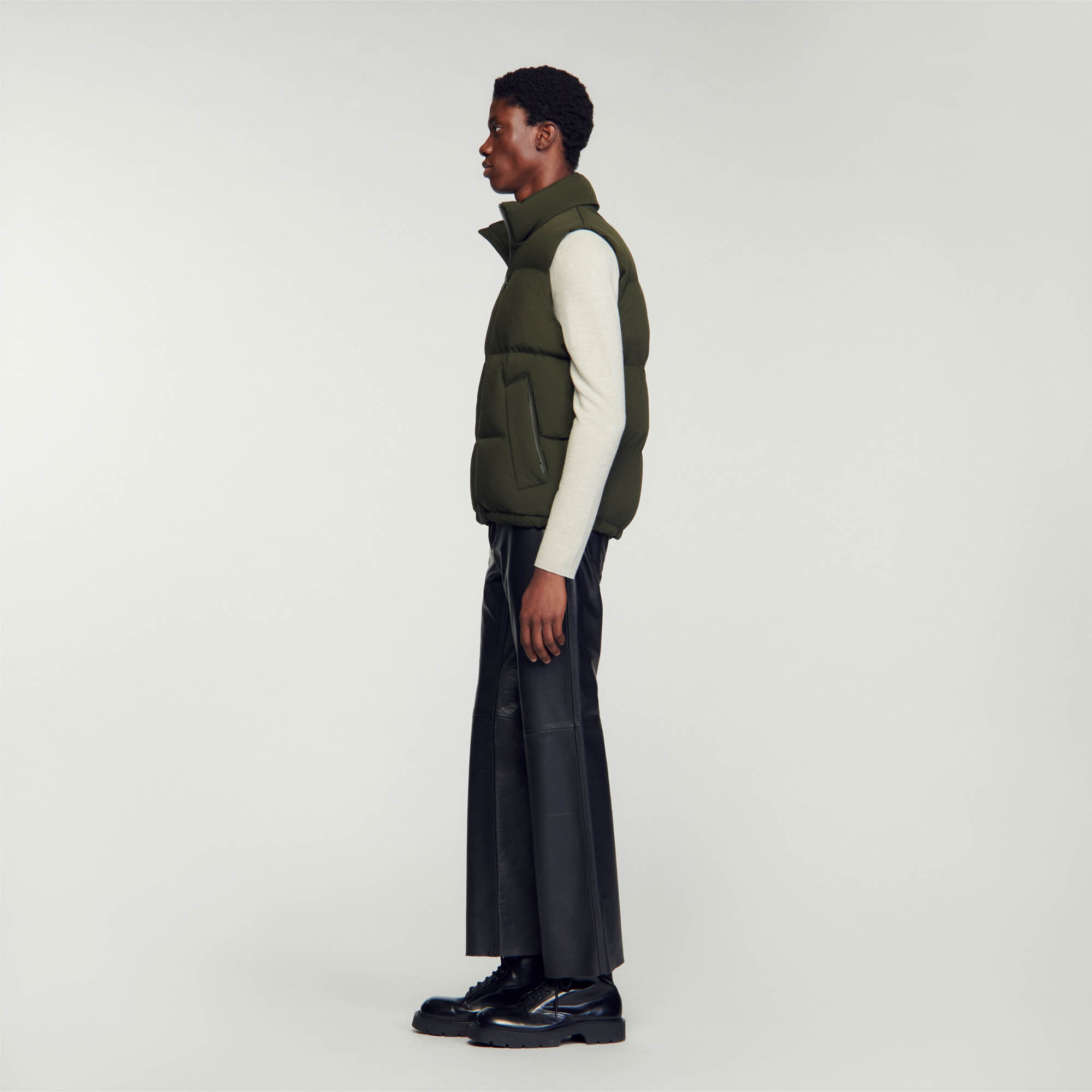 Doudoune sans hotsell manche kaki homme