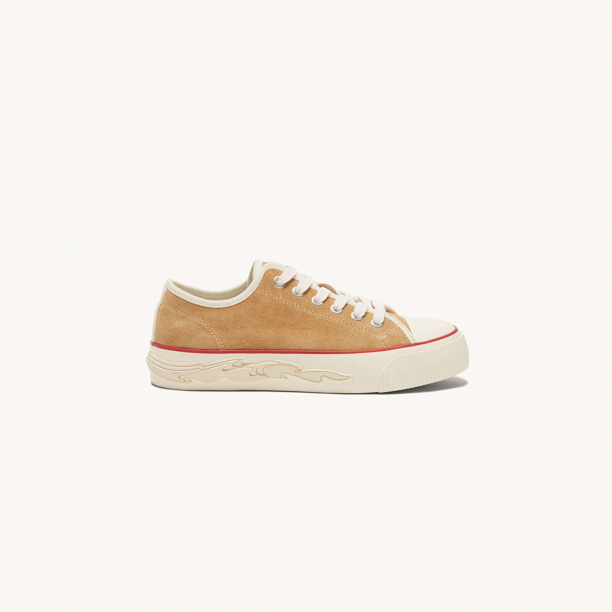 Baskets en suede semelle flamme SFACH00504 Beige Toute la