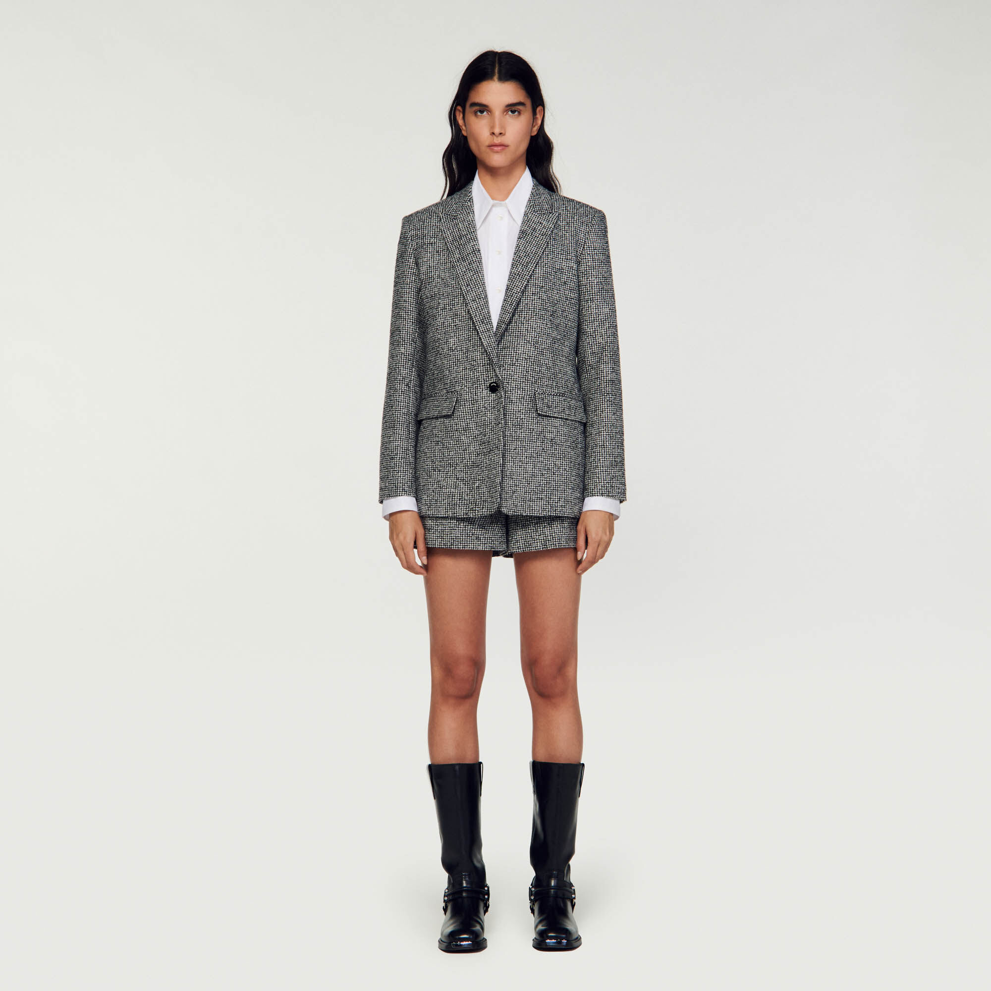 Veste tailleur pied online de poule