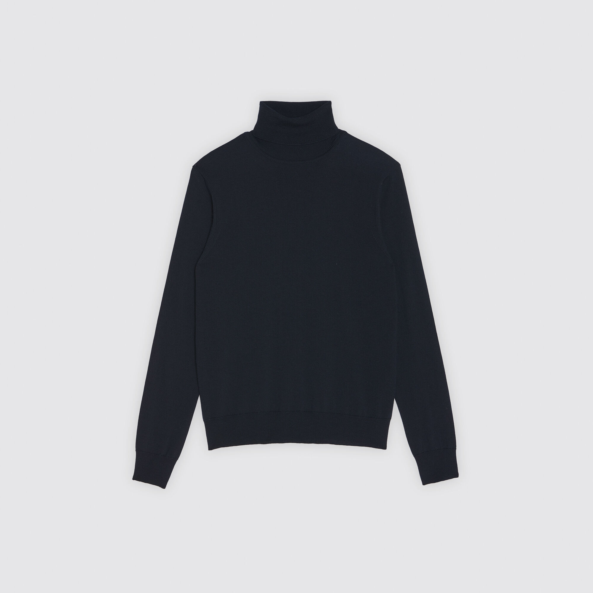 Pull en laine noir homme on sale