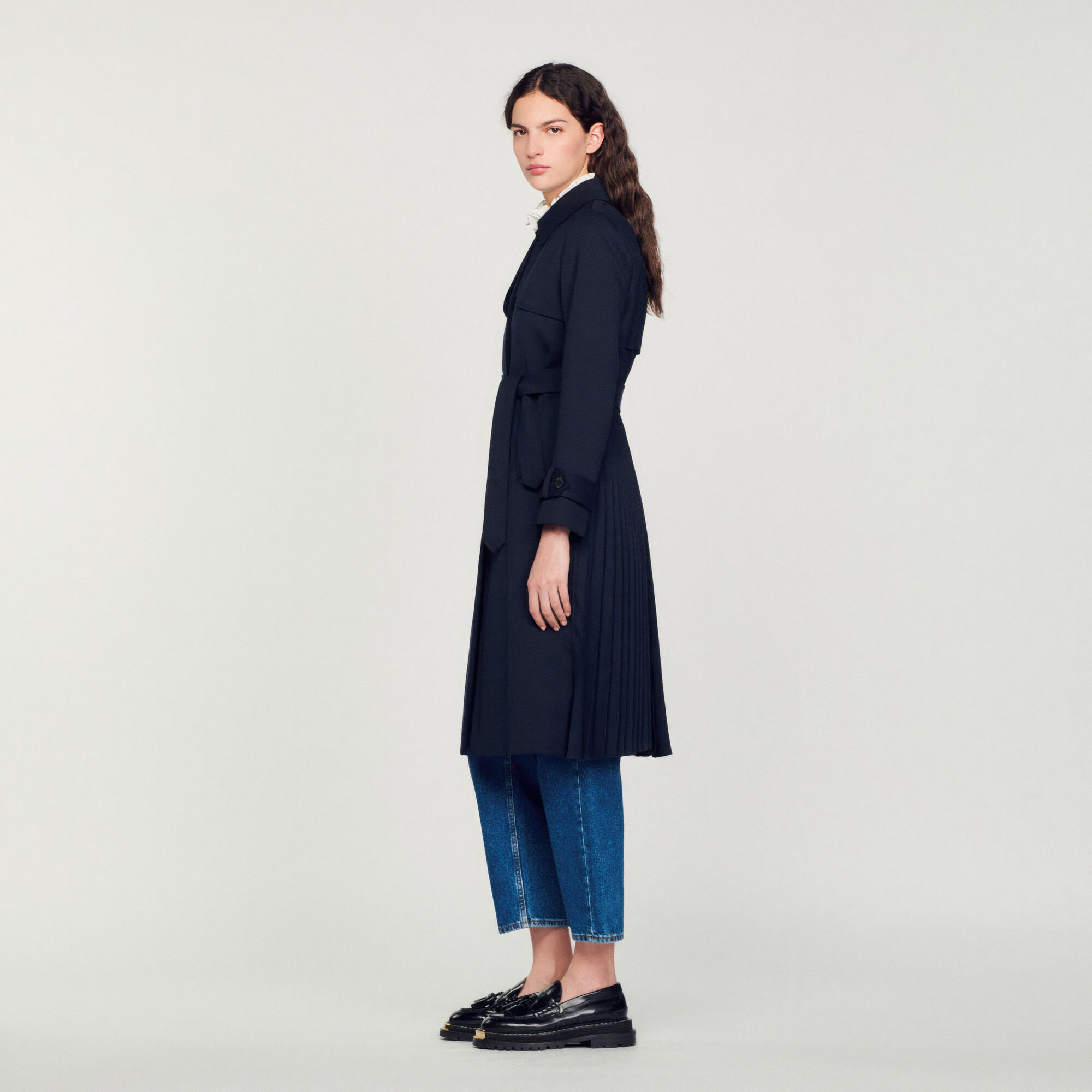 Manteau plissé 2025 femme