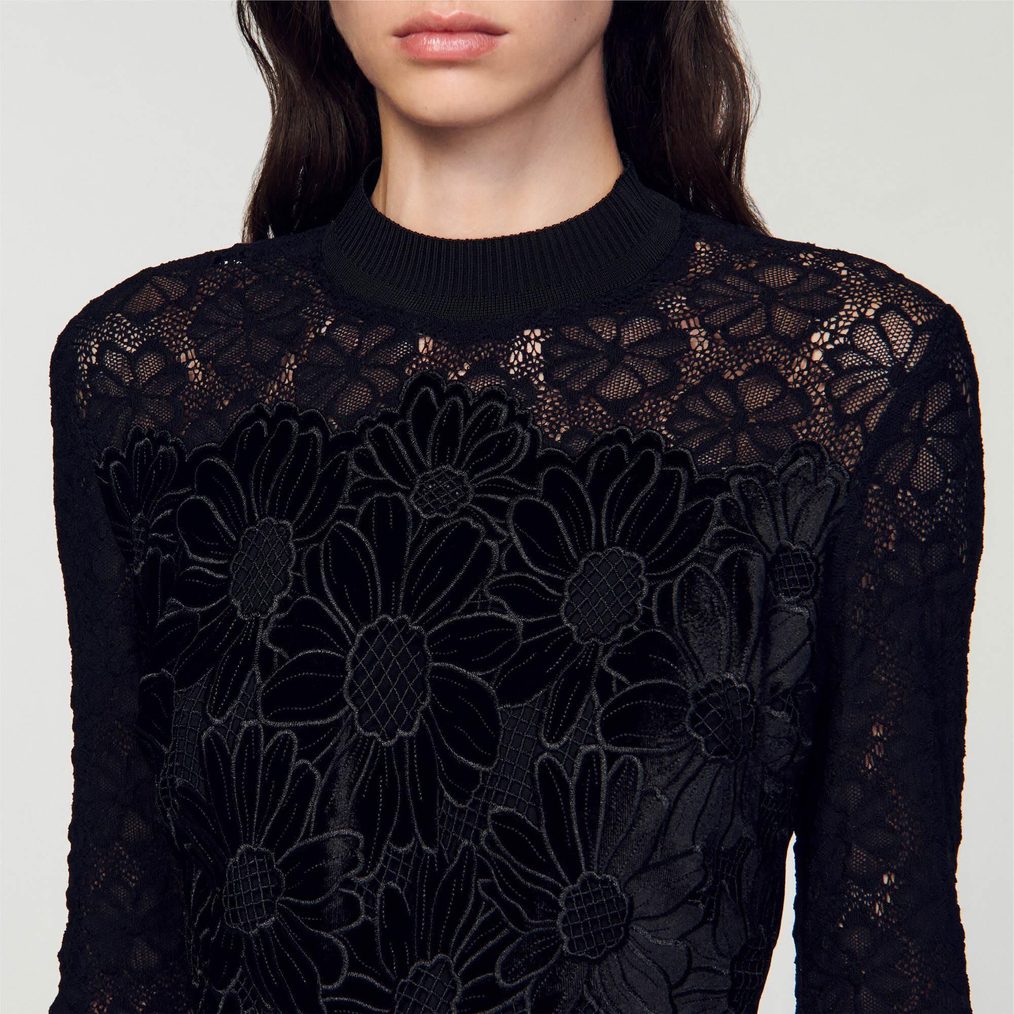 Robe on sale guipure noire