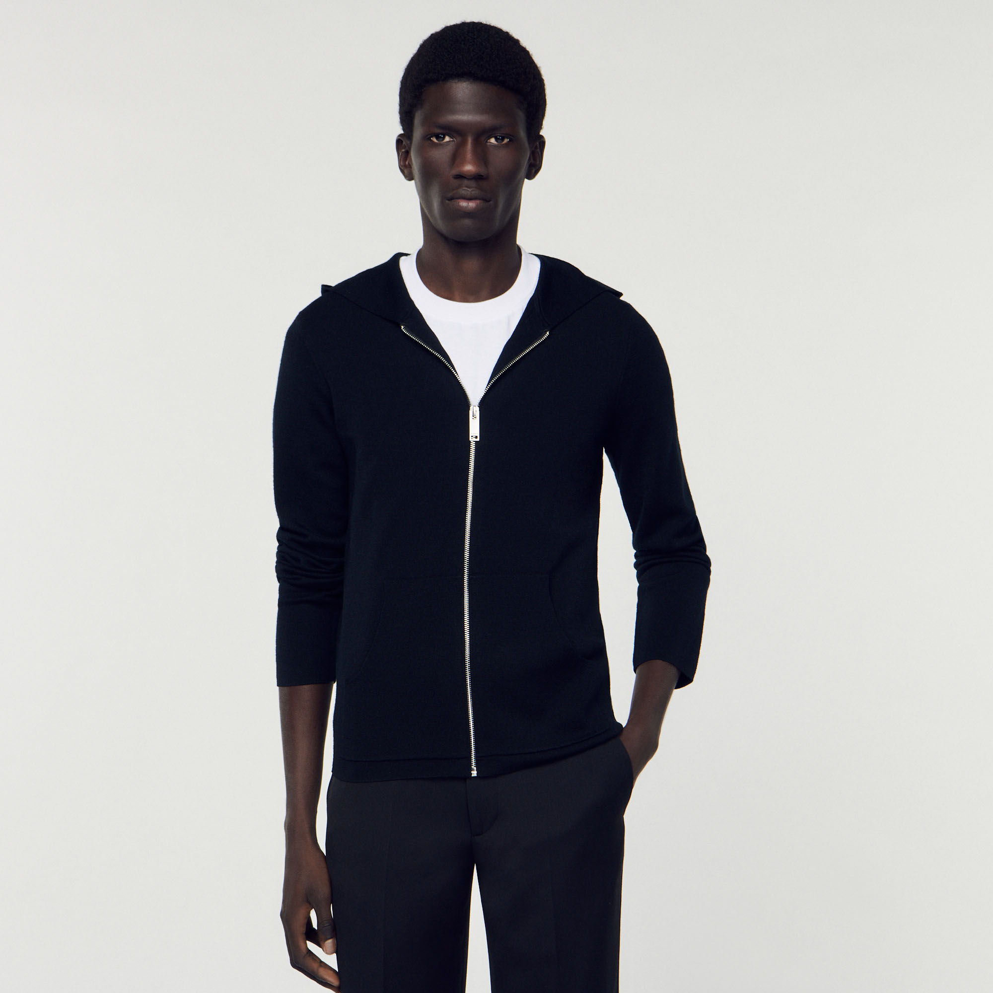 Gilet zippé capuche hotsell homme