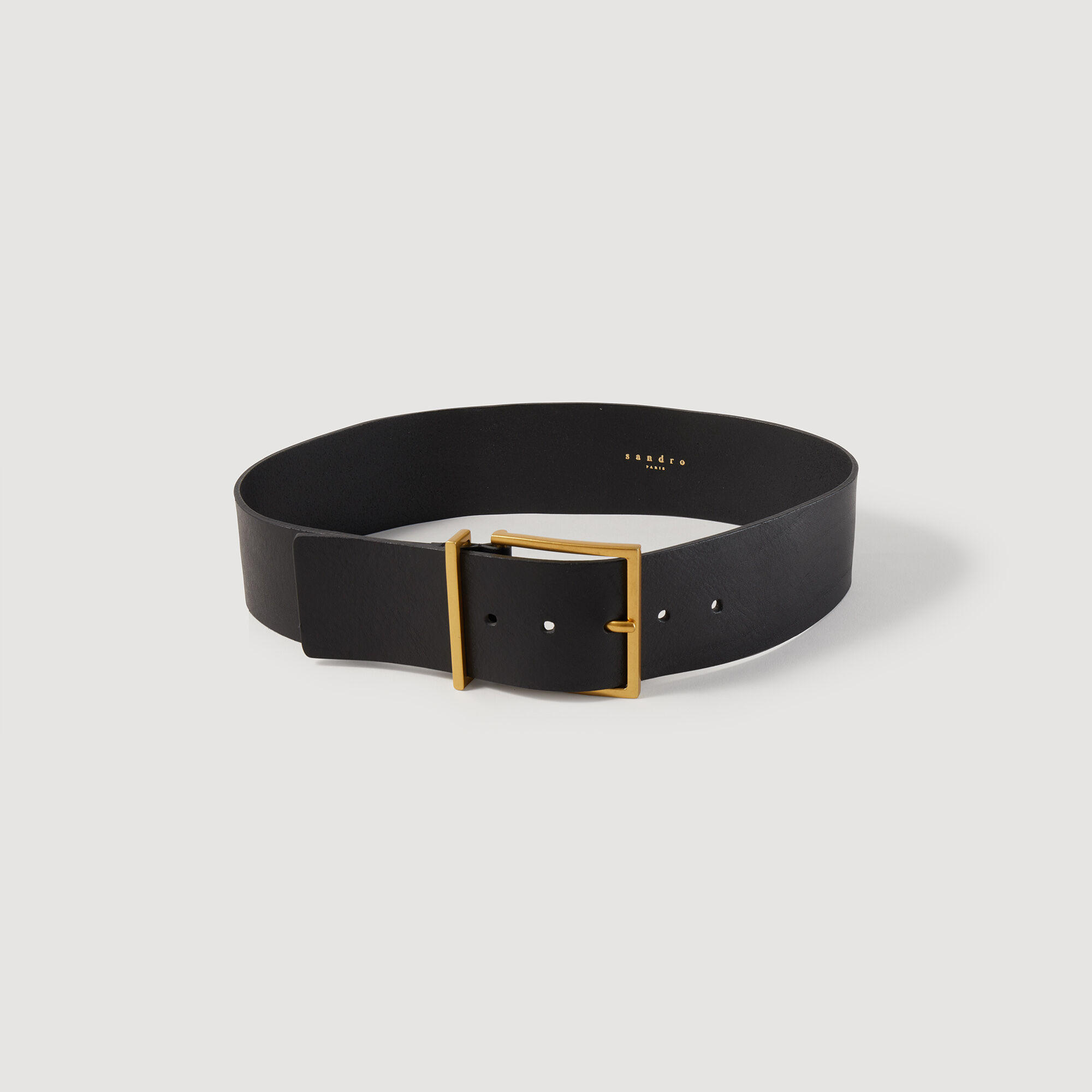 Ceinture cuire noire femme top