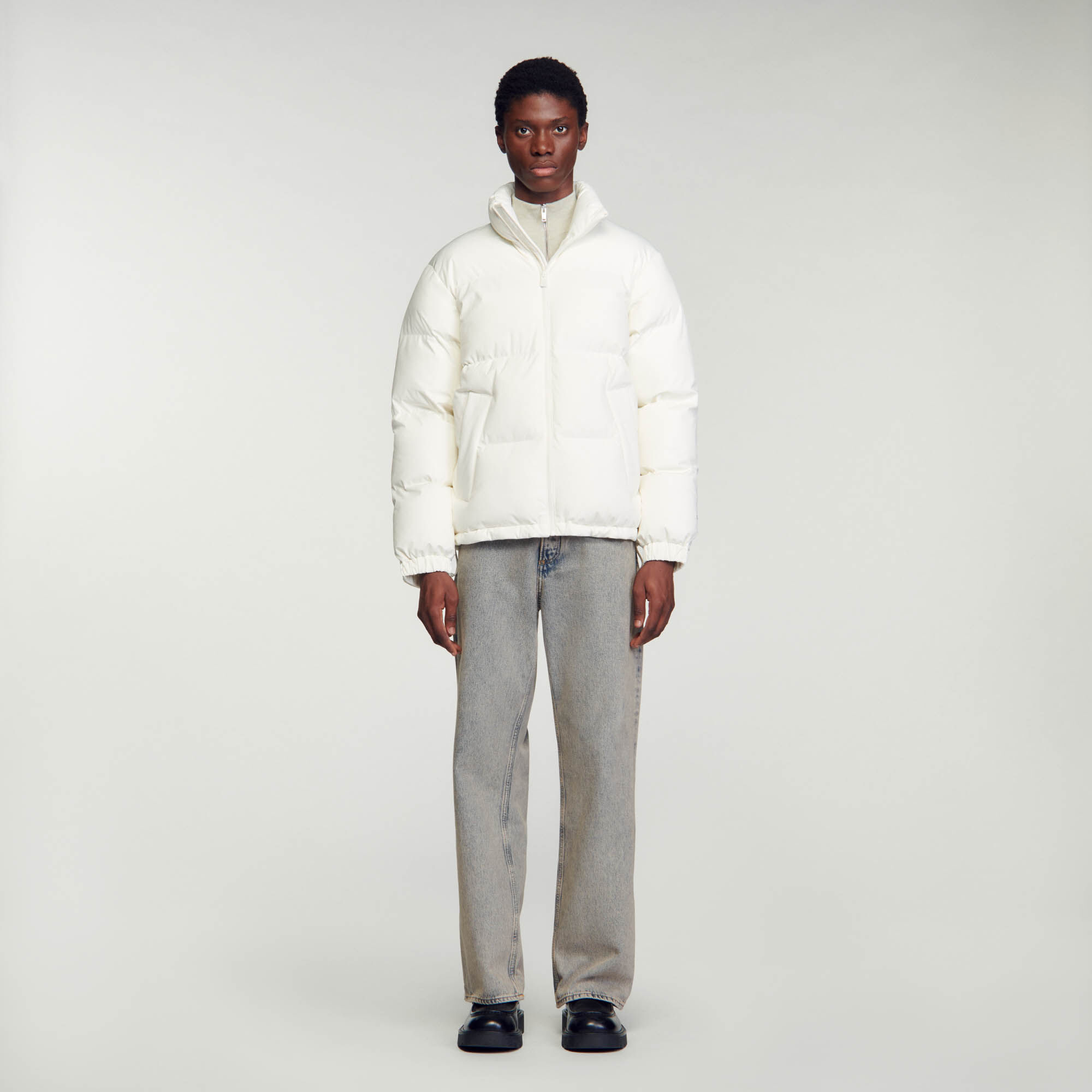Doudoune oversize SHPMA00313 blanc Manteaux Blousons Sandro