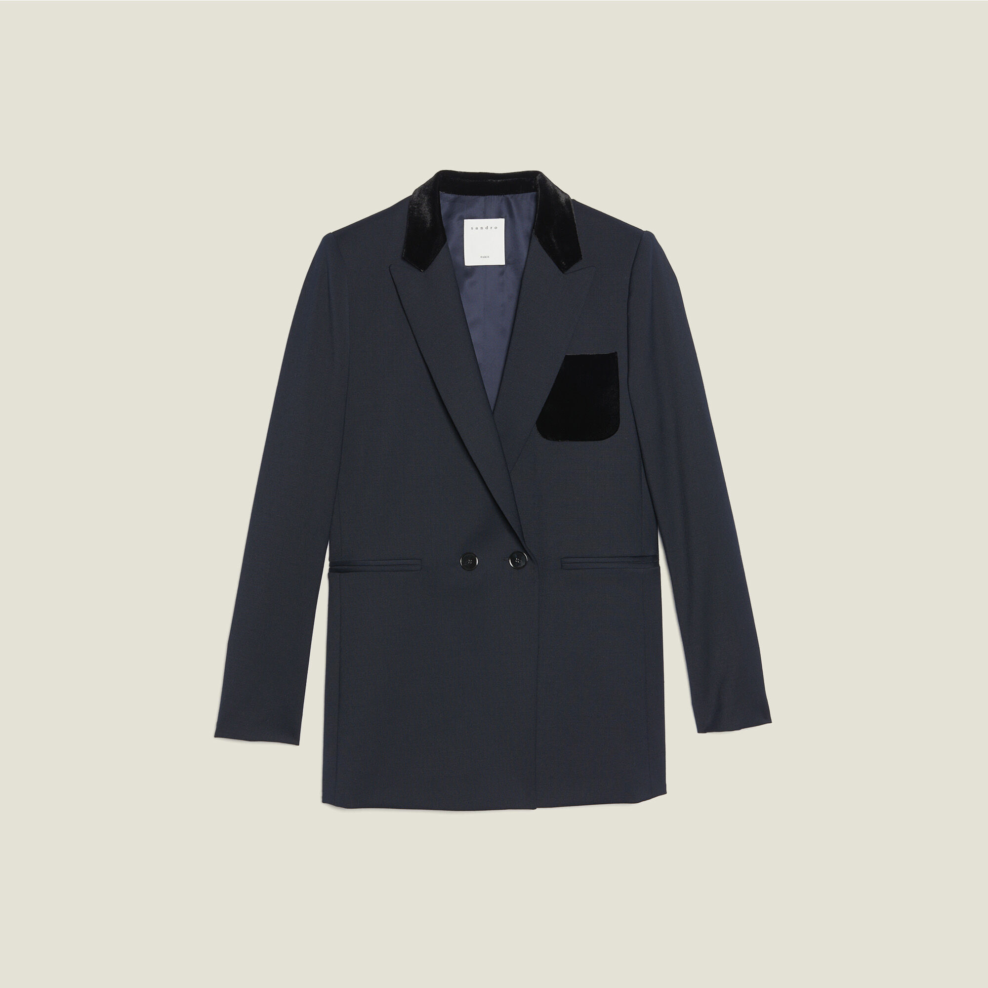 Veste sandro bleu marine clearance
